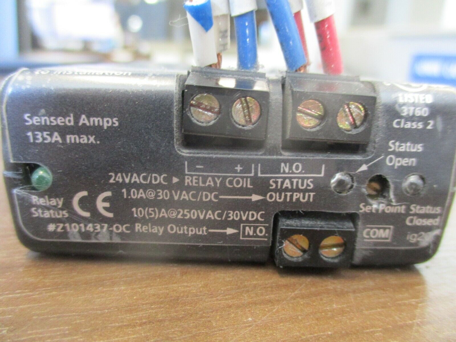 Veris Industries Hawkeye 938 Current Switch Z101437-OC 135A Sensed Used