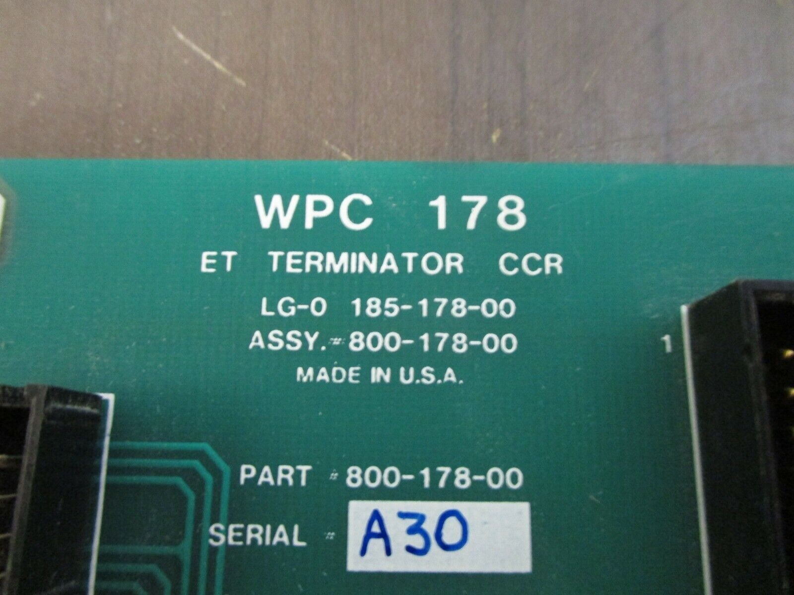 WPC 178 ET Terminator CCR 800-178-00 Used