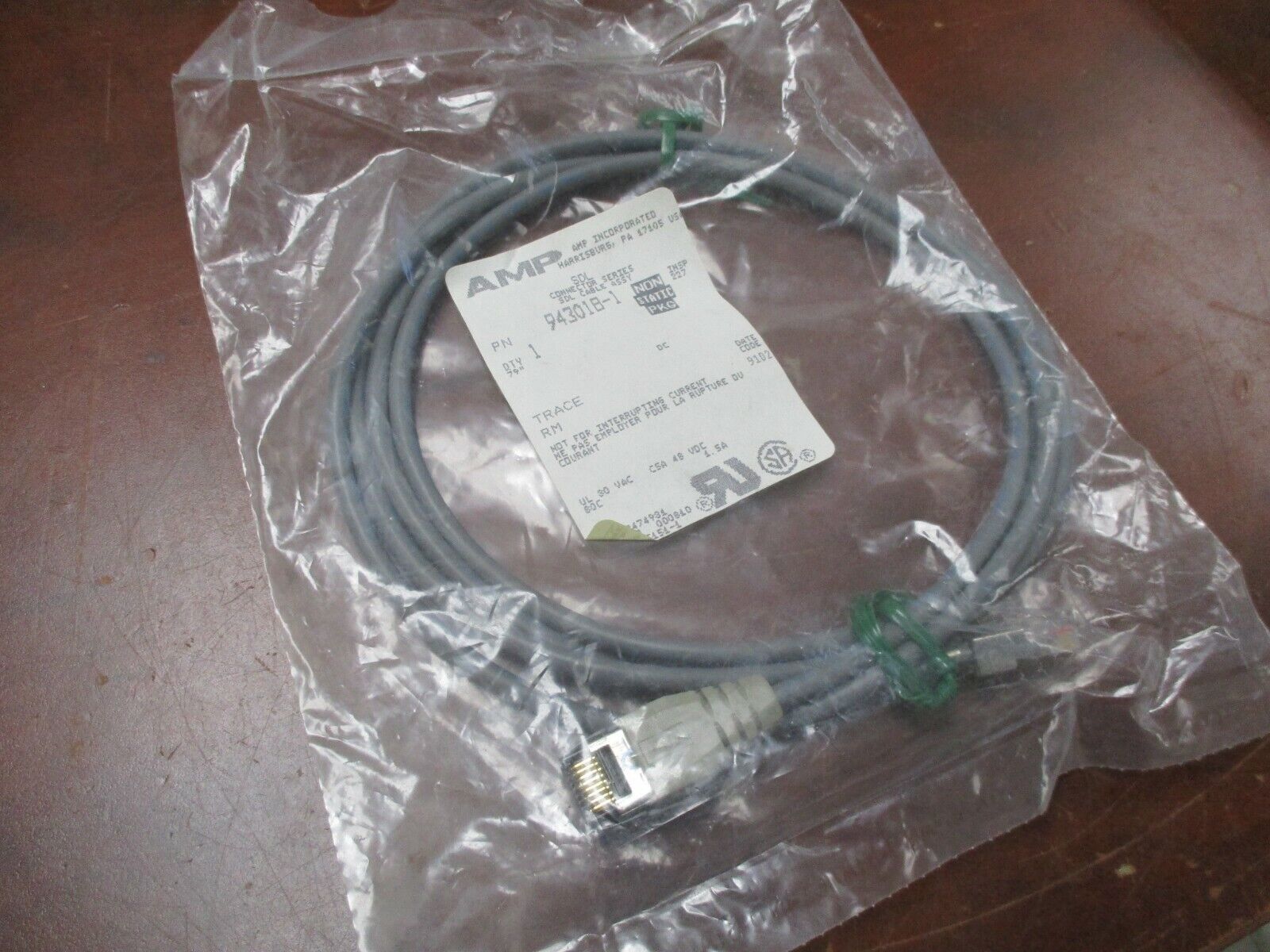 AMP Inc. SDL Programming/Comm Cable 943018-1 New Surplus