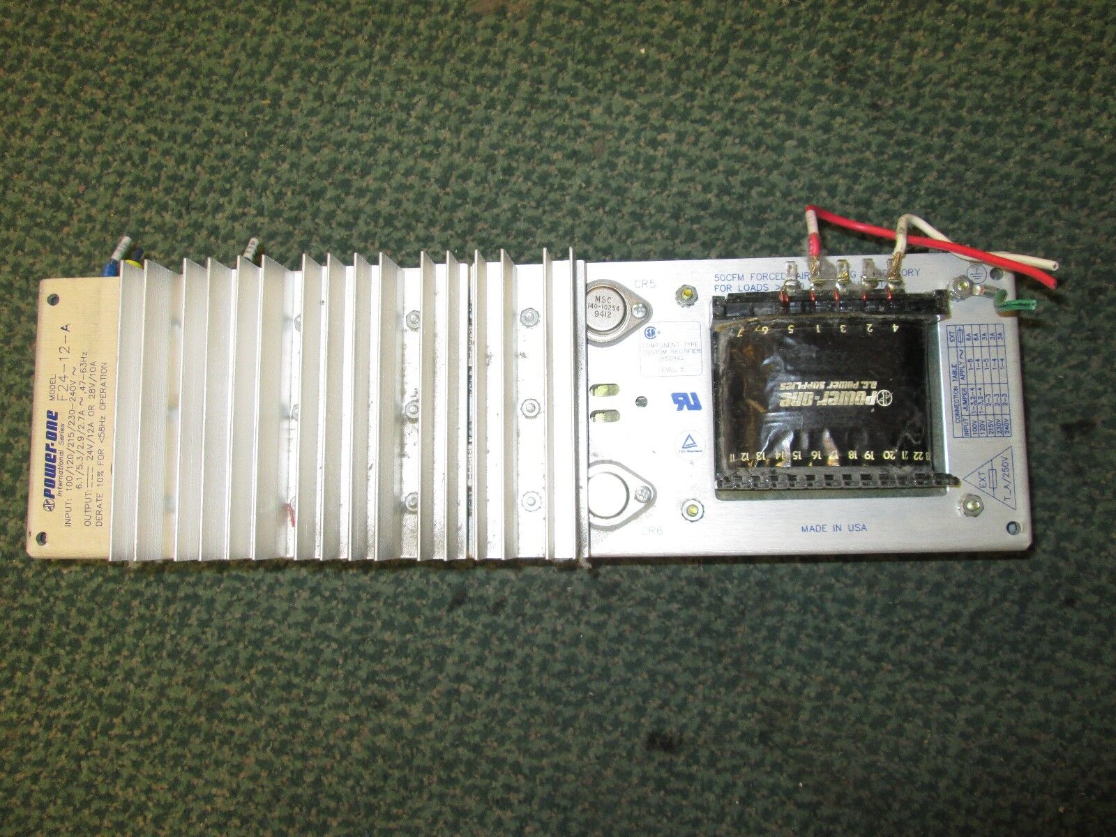 Power-One DC Power Supply F24-12-A Used