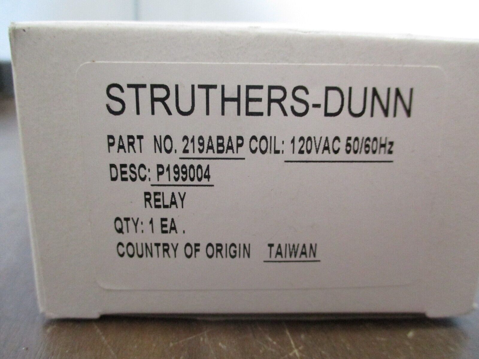 Struthers-Dunn Relay 219ABAP 120V Coil *Bent Pin* New Surplus