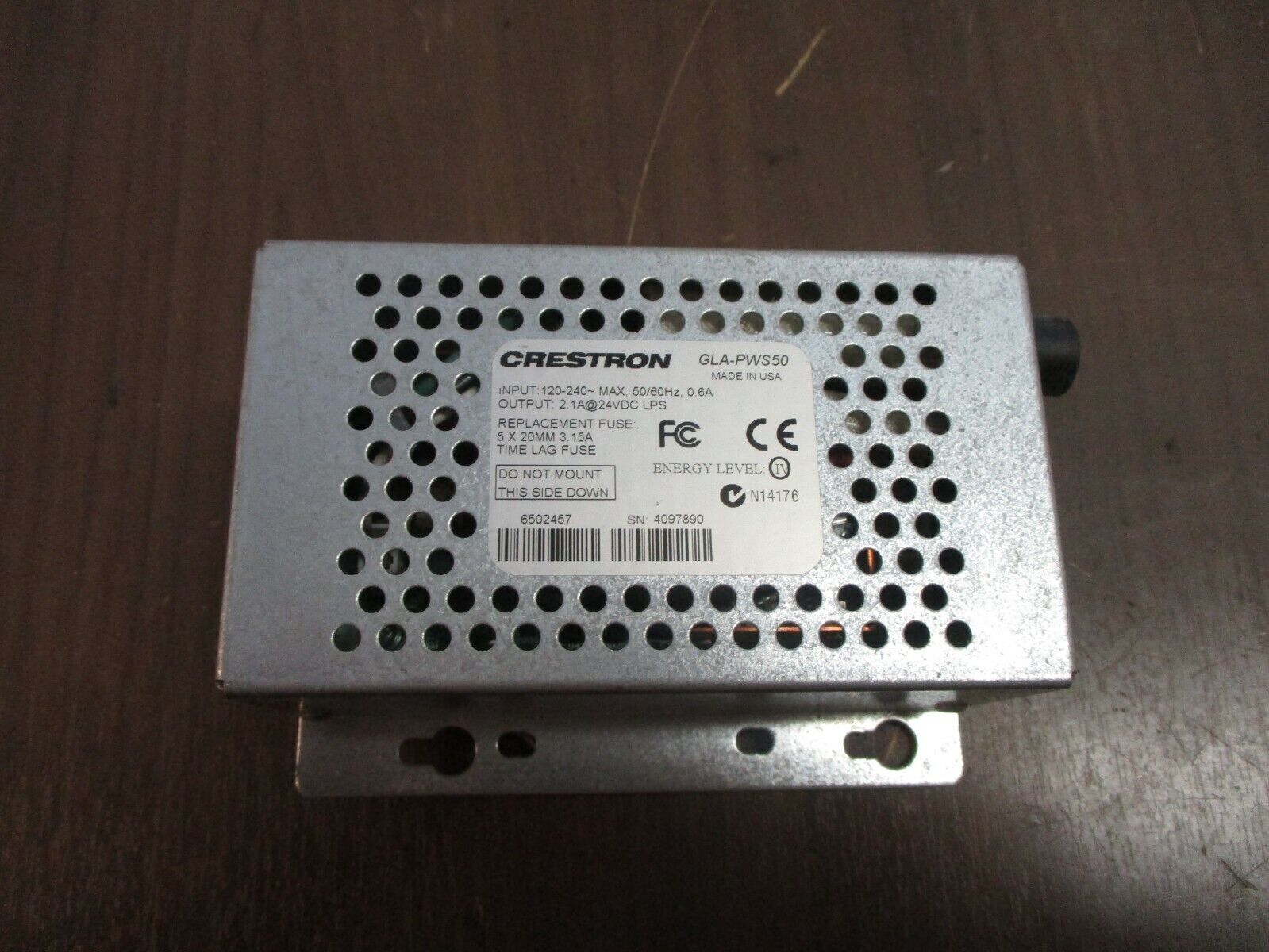 Crestron Power Supply GLA-PWS50 Output: 2.1A@24VDC LPS Used