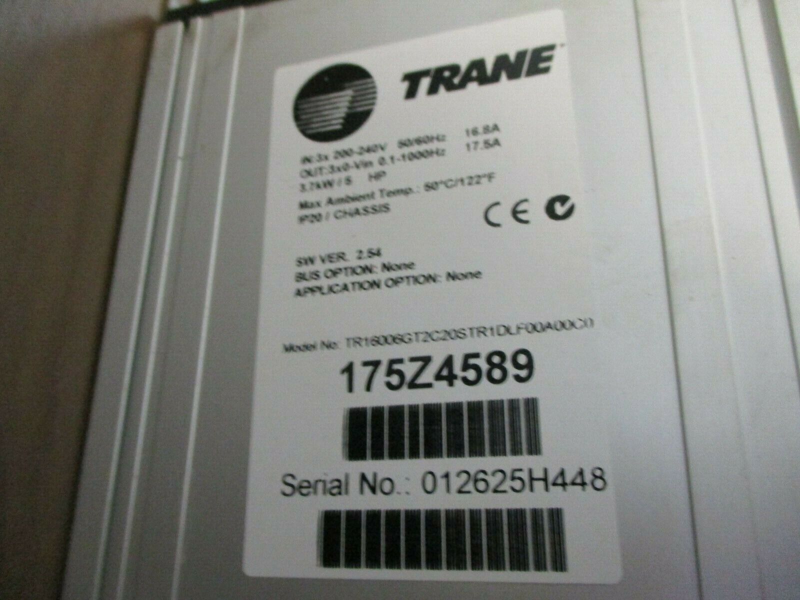 Trane TRI Series AC Drive TRI6006GT2C20STR1DLF00A00C0 5HP 3Ph w/Keypad Used