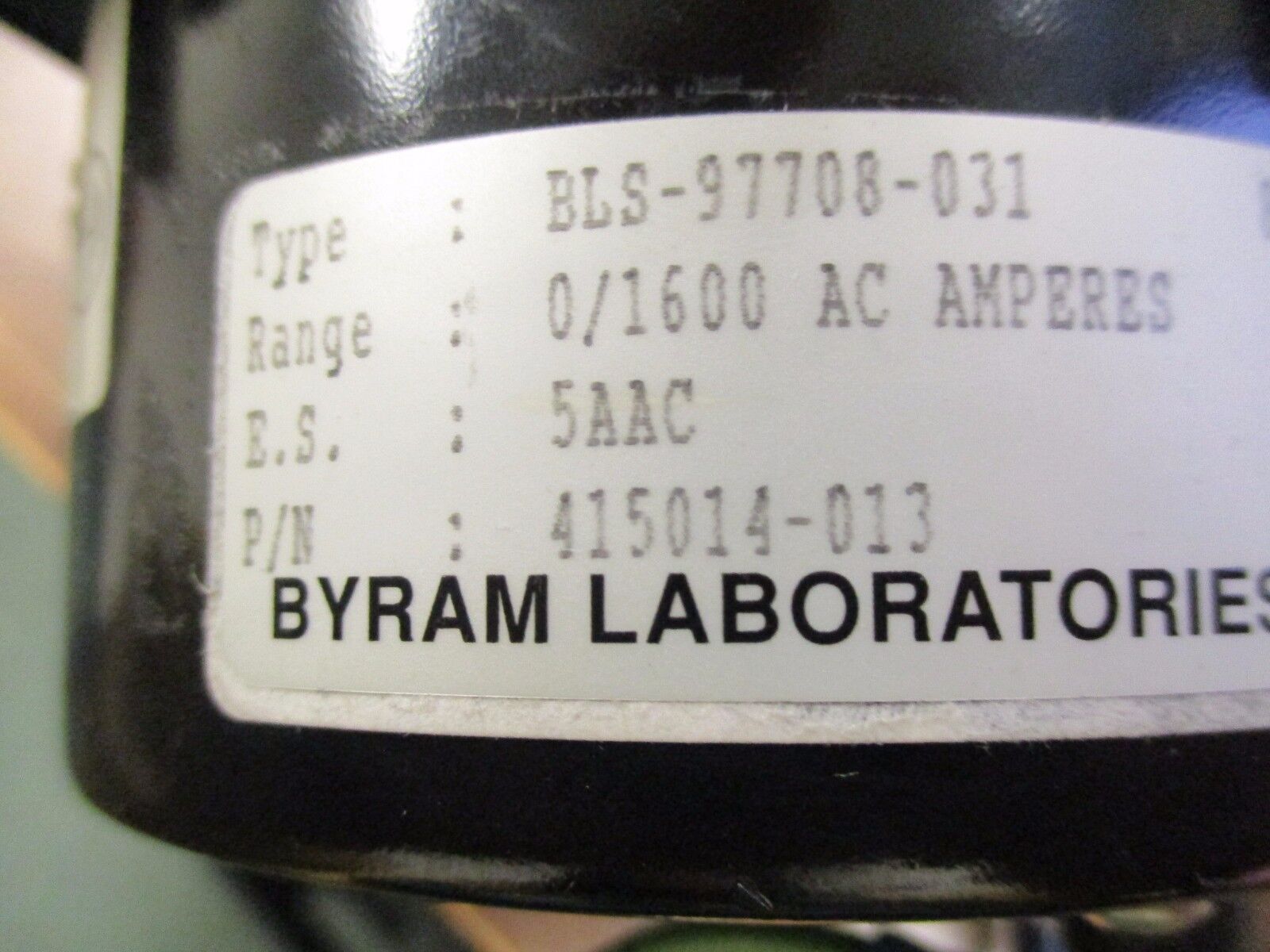 ASCO AC Amp Meter BLS-97708-031 Range: 0-1600A Used