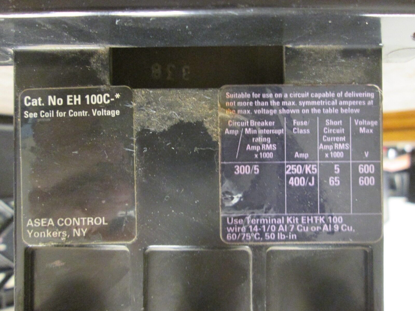 ASEA Size 3 Contactor EH-100 120V Coil 105A 600V Used