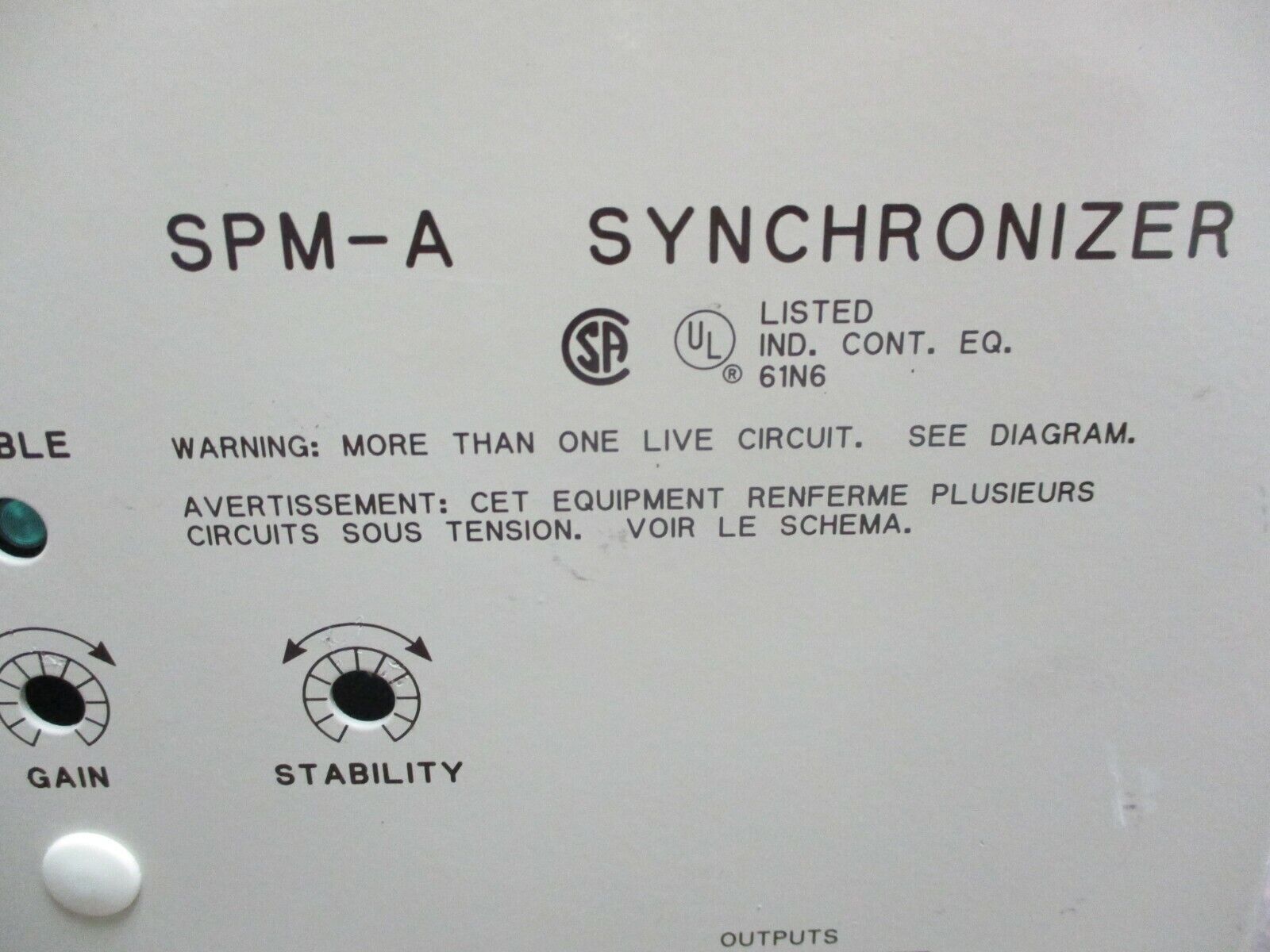 Woodward SPM-A Synchronizer 9905-001 L 115/230V 50/60Hz 10W Used