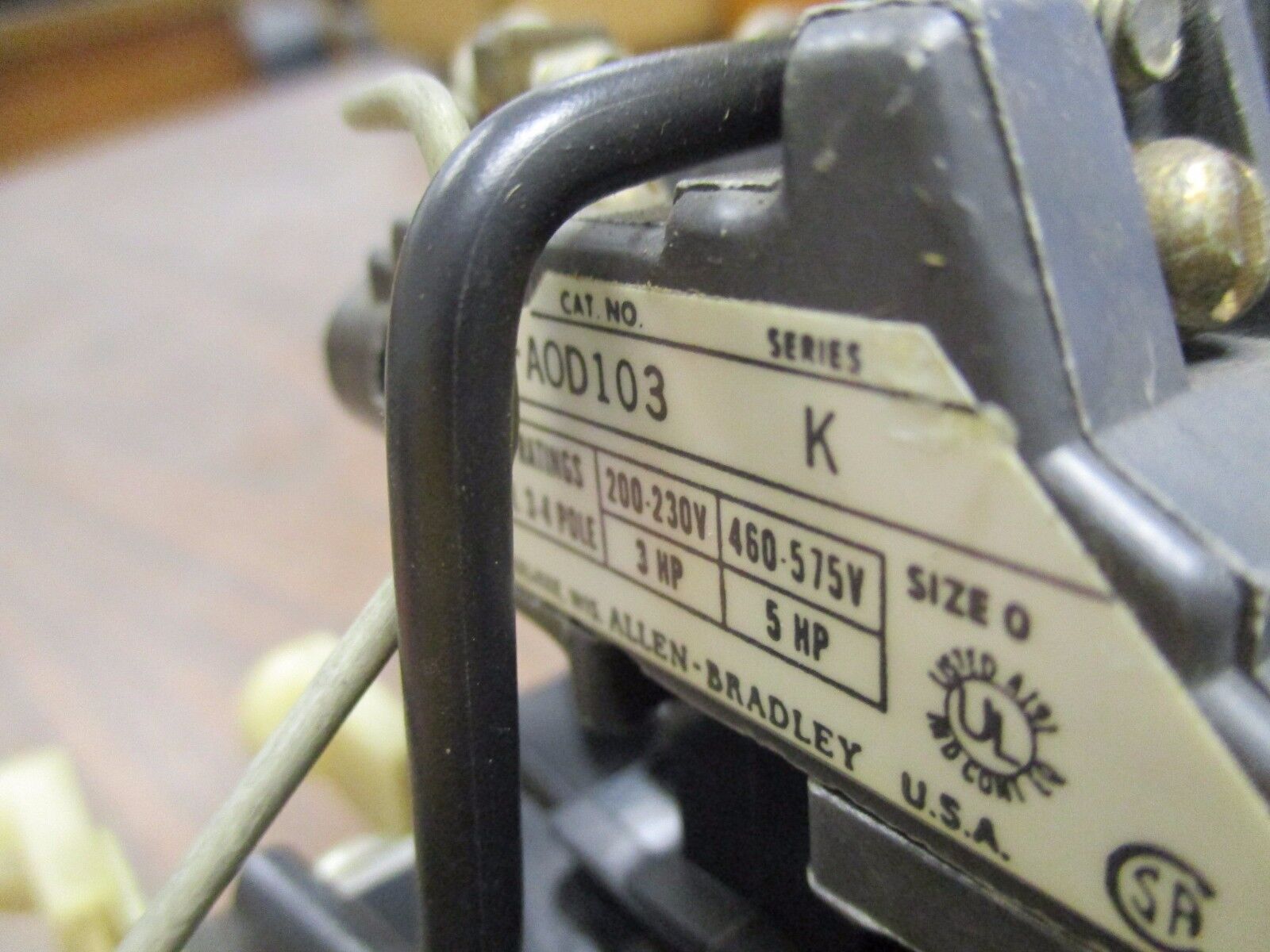 Allen-Bradley Size 0 Starter 709-AOD103 120V Coil Used