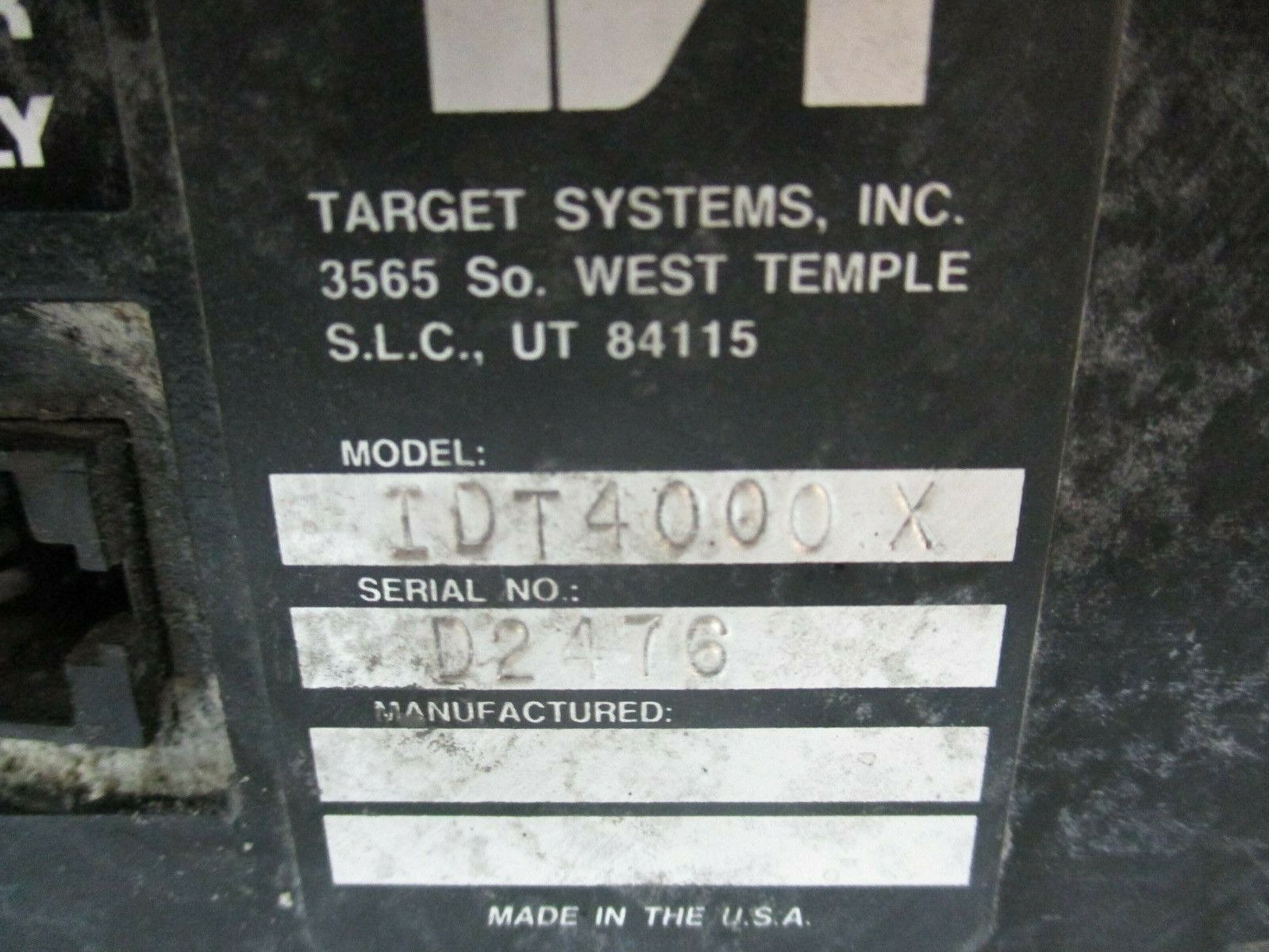 Target Systems Series 4000 Industrial Display Terminal IDT4000X Used