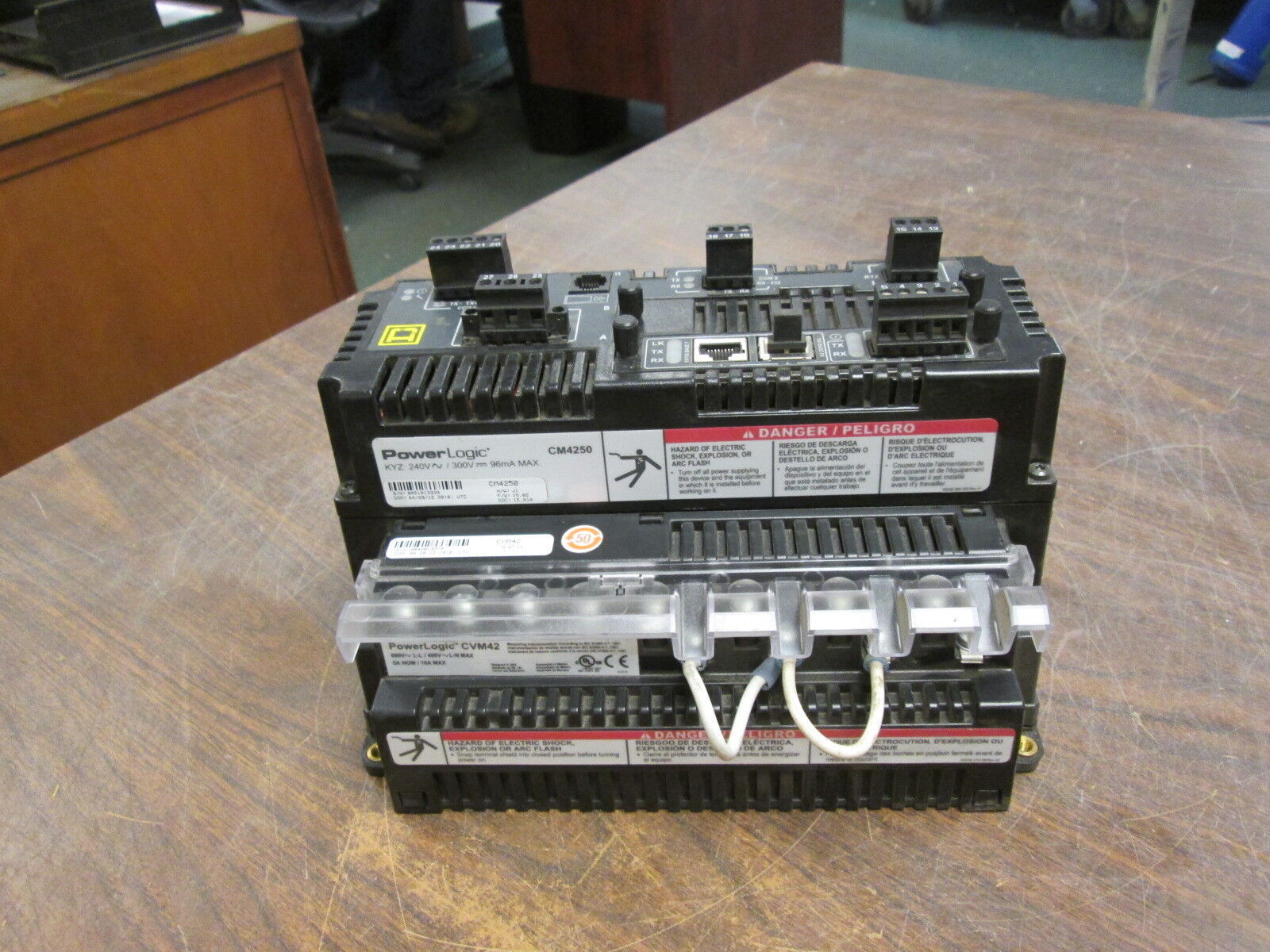 Square D PowerLogic Circuit Monitor CM4250 240/300V 96mA w/ CVM42, Used