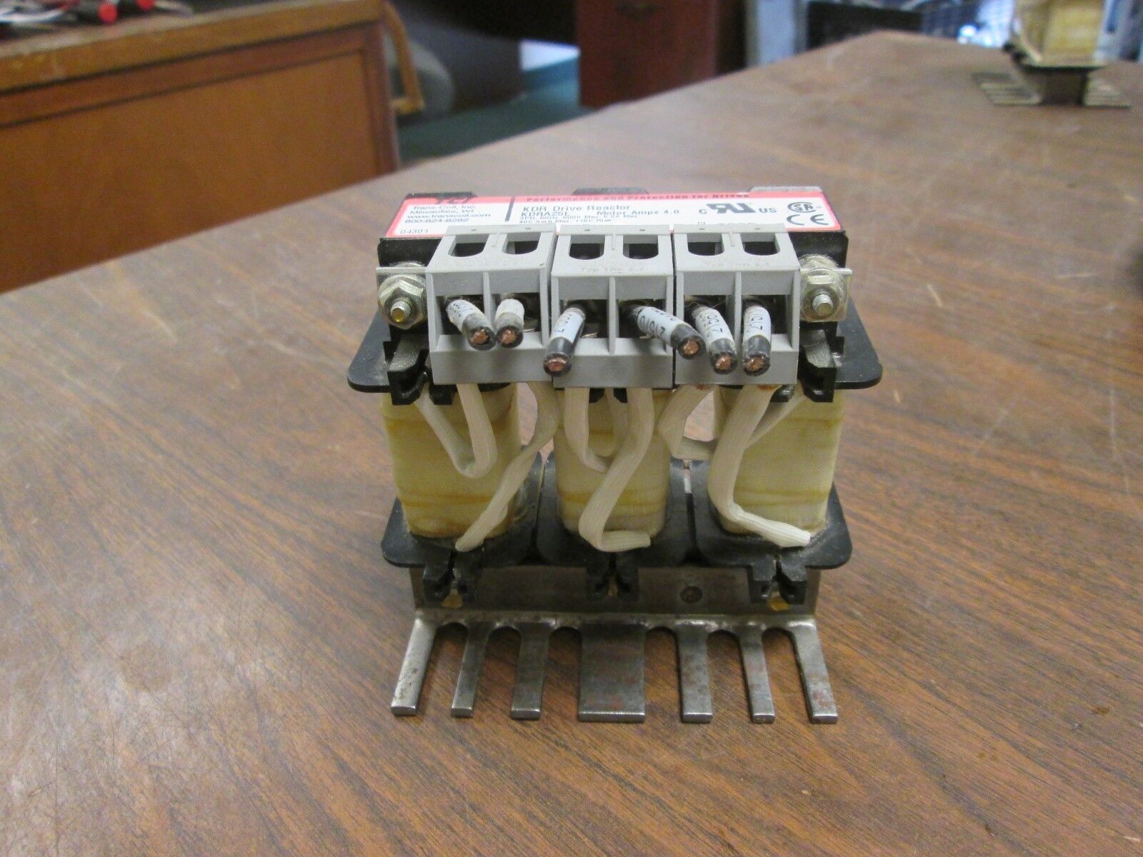TCI KDR Drive Reactor KDRA25L Motor: 4A 3Ph 60Hz 600V Used