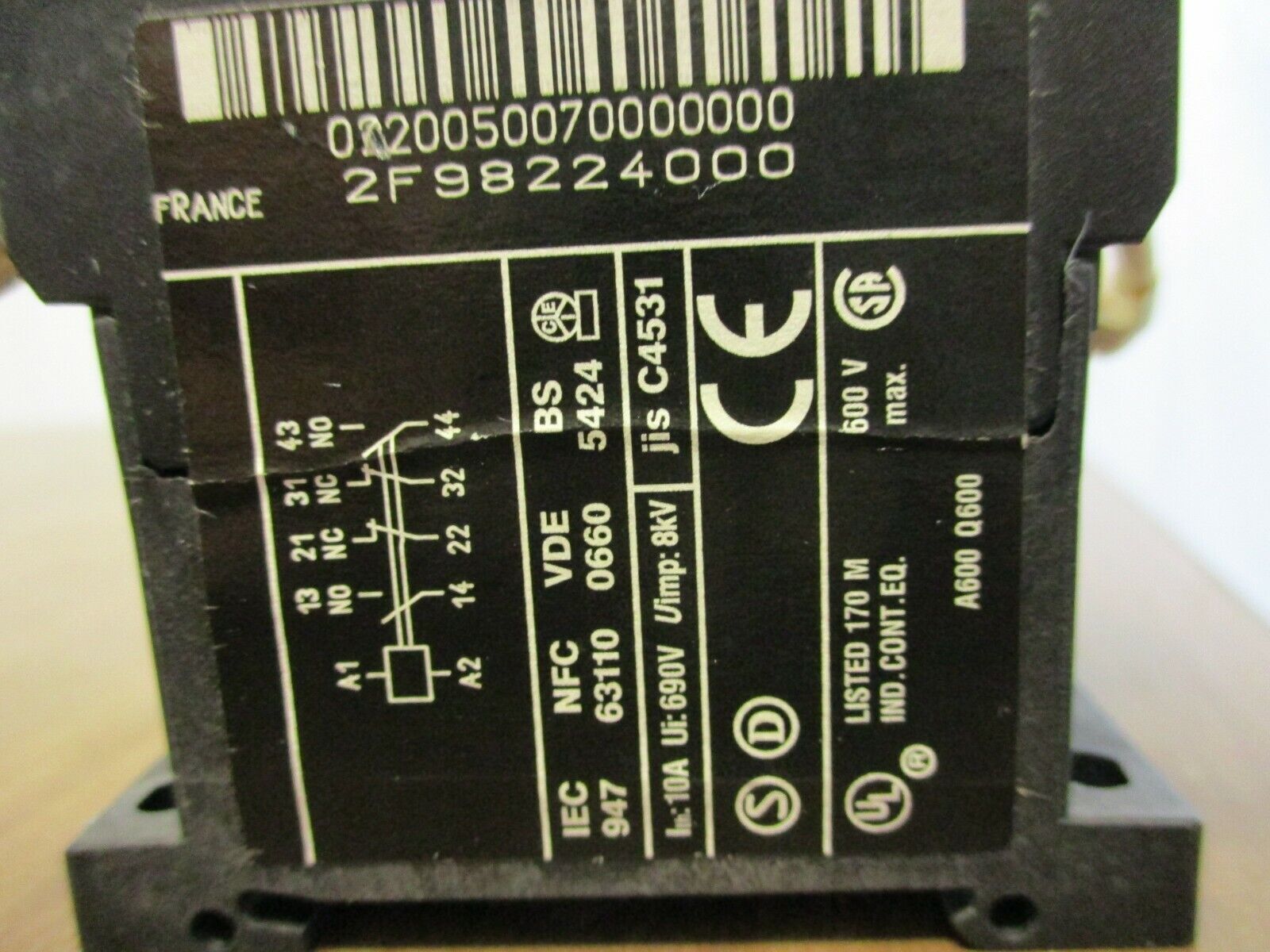 Telemecanique Contactor CA2KN 22 S7 500V 50/60Hz 10A Used
