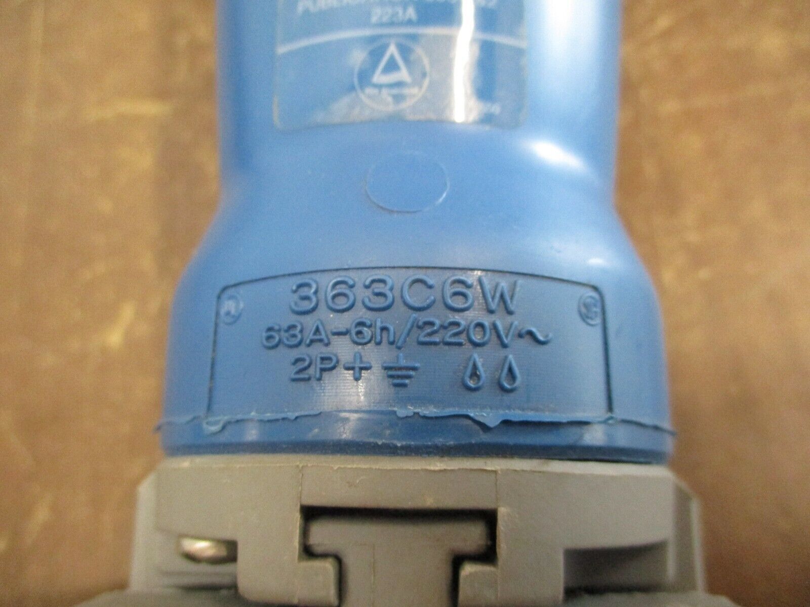 Hubbell Plug & Connector Set 363P6W / 363C6W 63A 220V Wire Ends Used