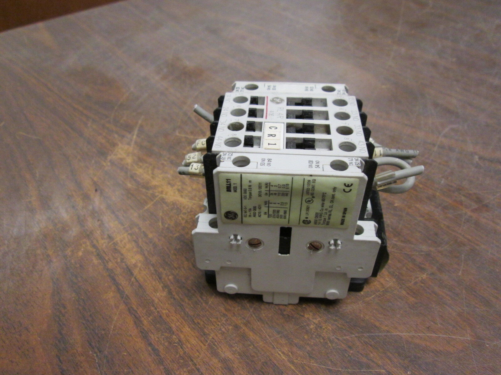 GE Contactor RL4RA022T 240V Coil 20A w/ Surge Suppressor Block Used