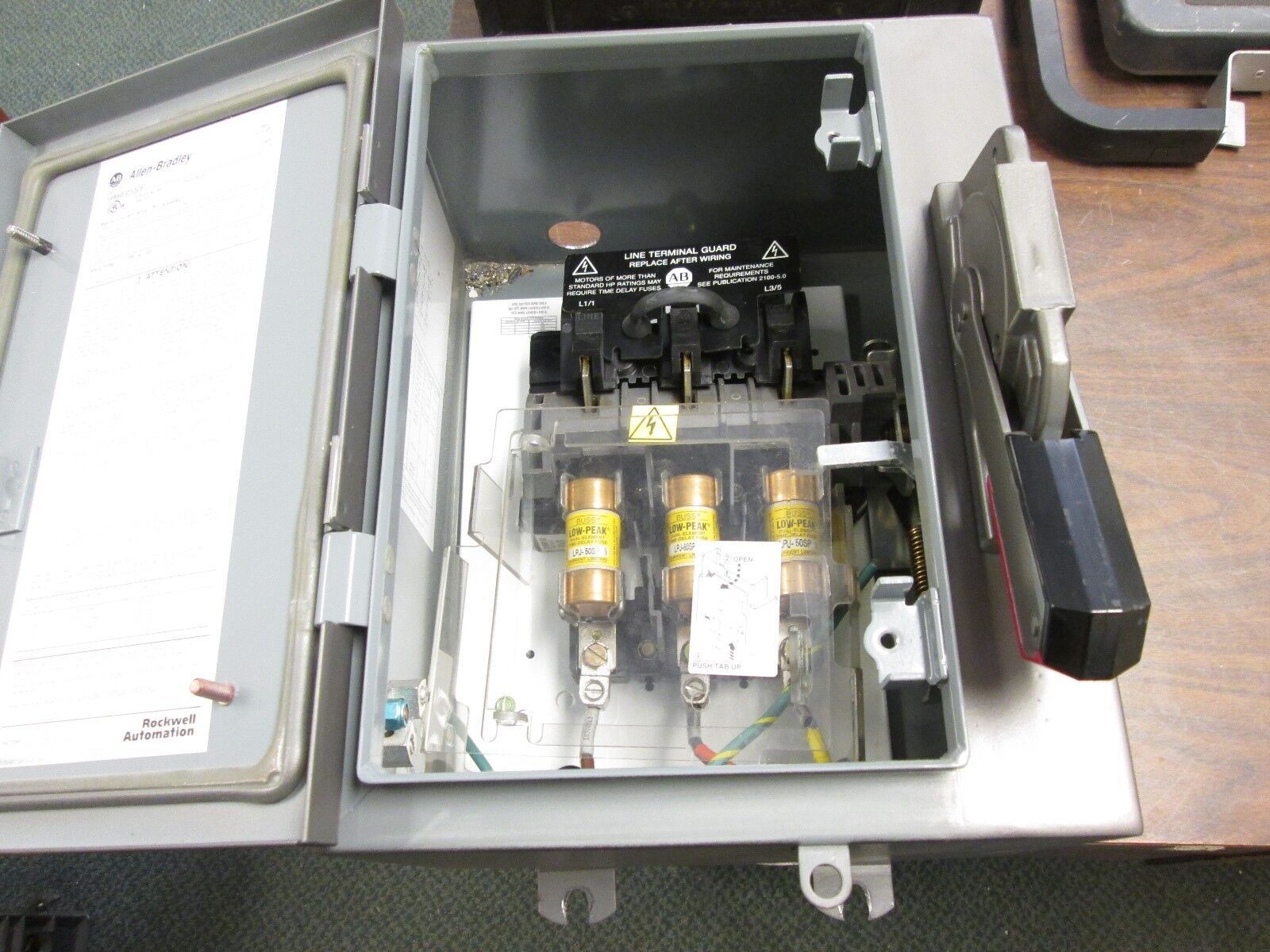 Allen-Bradley Fusible 3R Safety Switch 1494G-CF3J6 60A 3P Enclosure:3R/4/12 Used