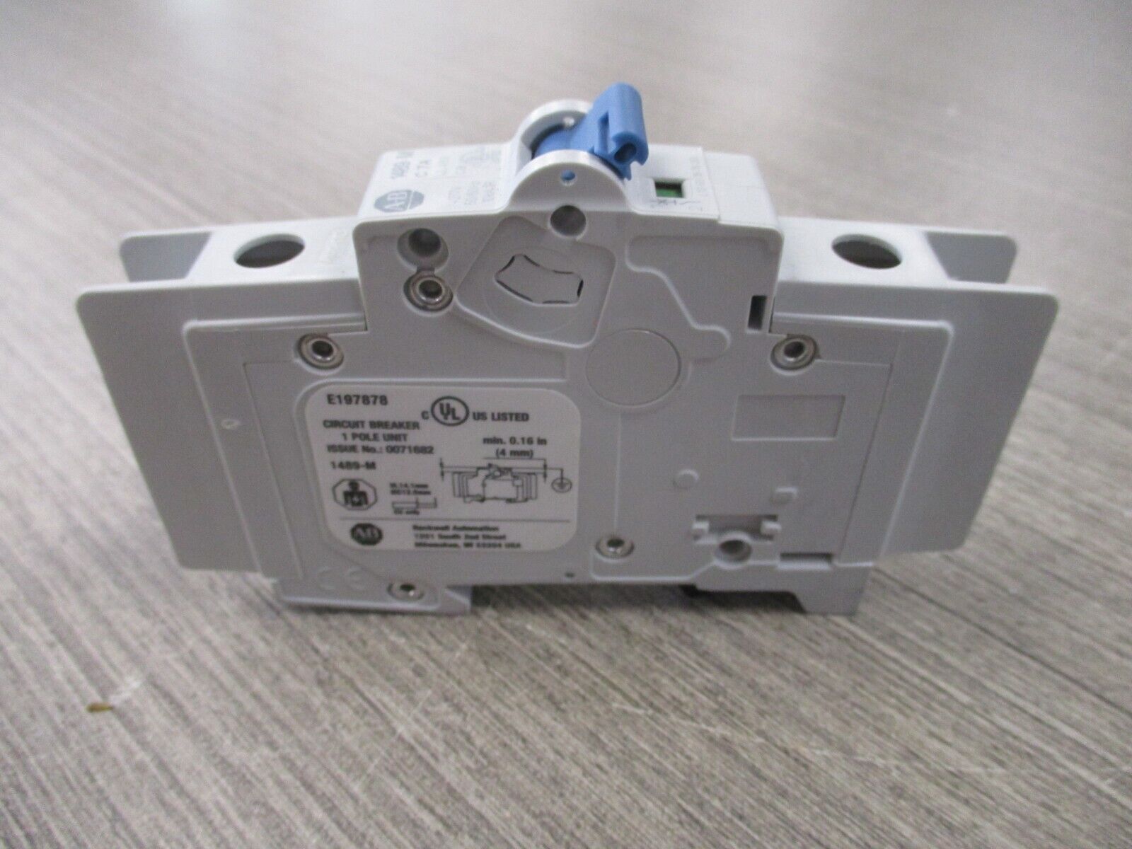Allen-Bradley Circuit Breaker 1489-M1C070 Ser. D 7A 277V 50/60HZ Used