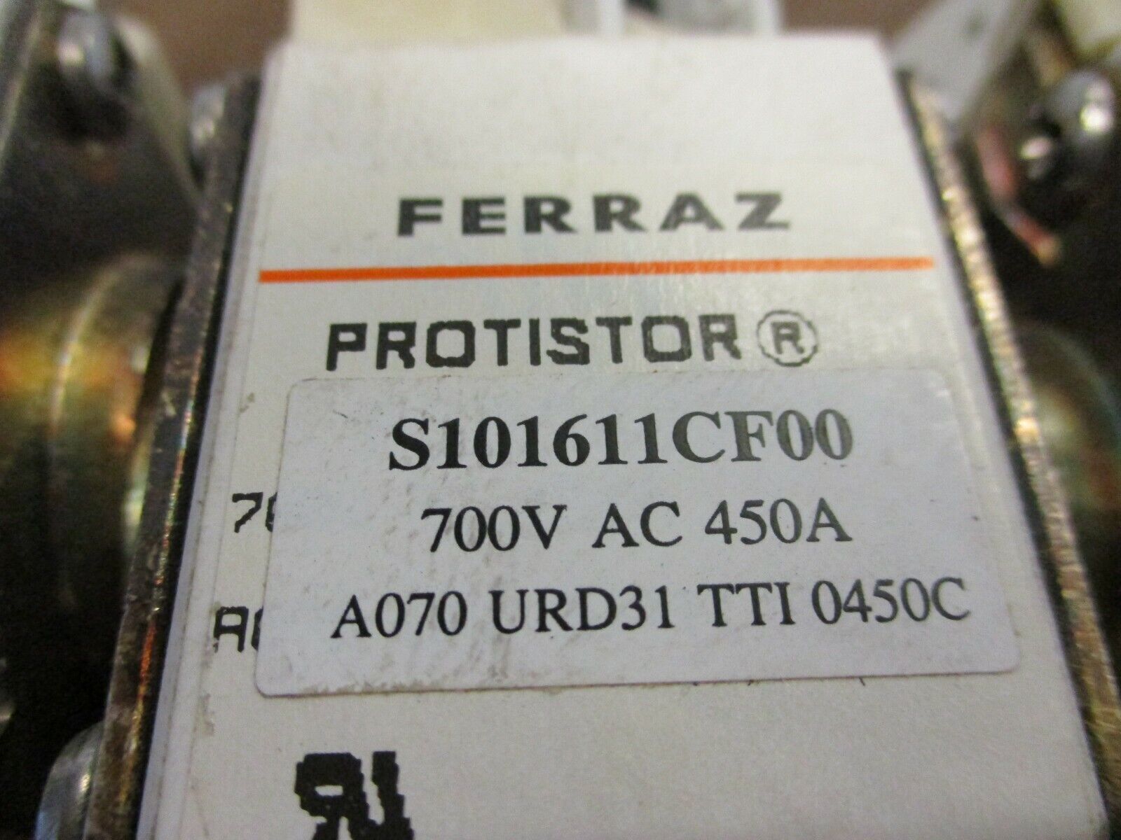 Ferraz Protistor Fuse S101611CF00 450A 700V *Lot of 3* Used
