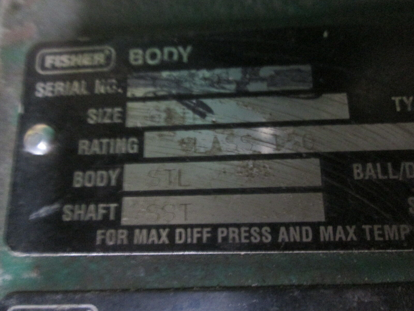 Fisher Diaphragm Control Valve 1051/A31 Used