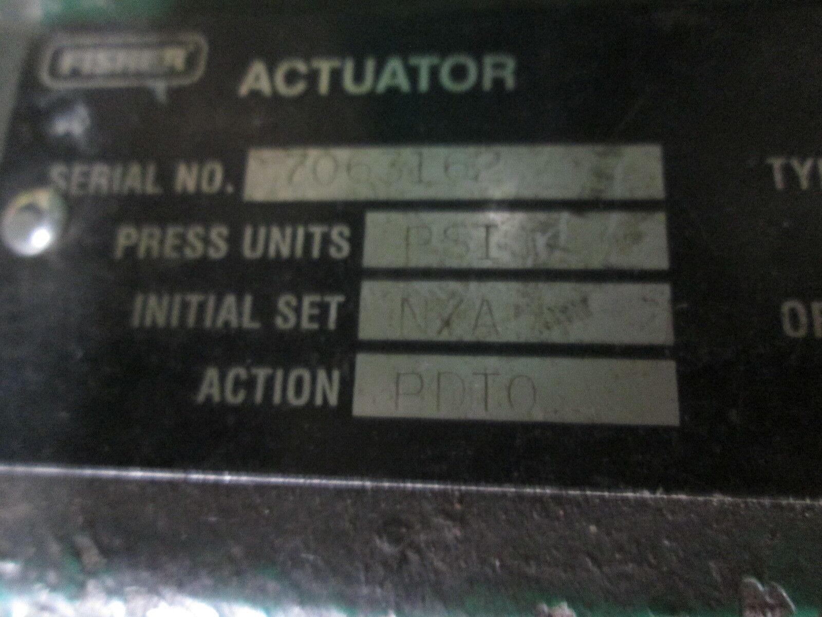 Fisher Diaphragm Control Valve 1051/A31 Used