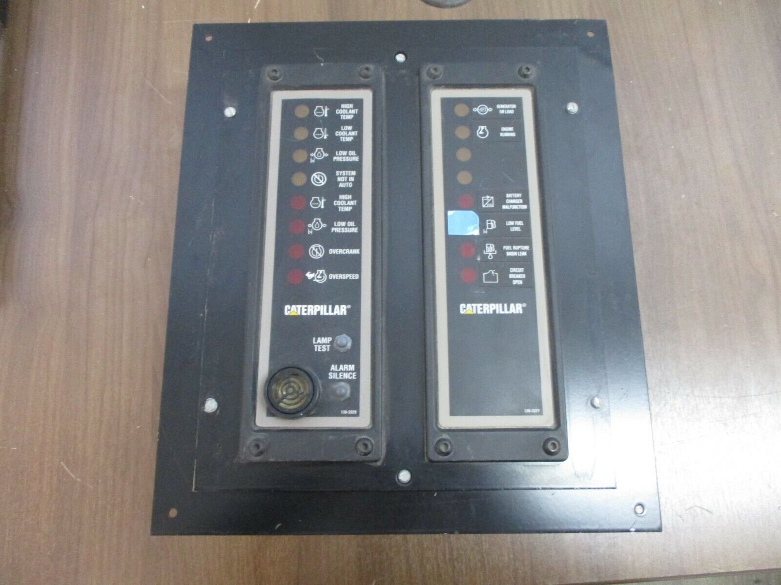 Caterpillar Remote Alarm Annunciator Panel 130-3327/130-3329 Used