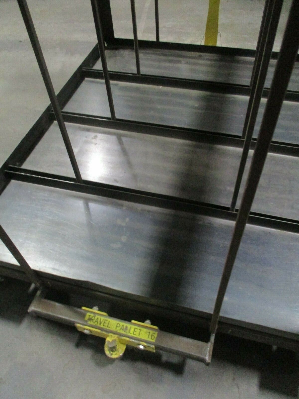 Misc. Brand Metal Storage Cart Box: 39x48x74" Shelf: 39x11x34" Used