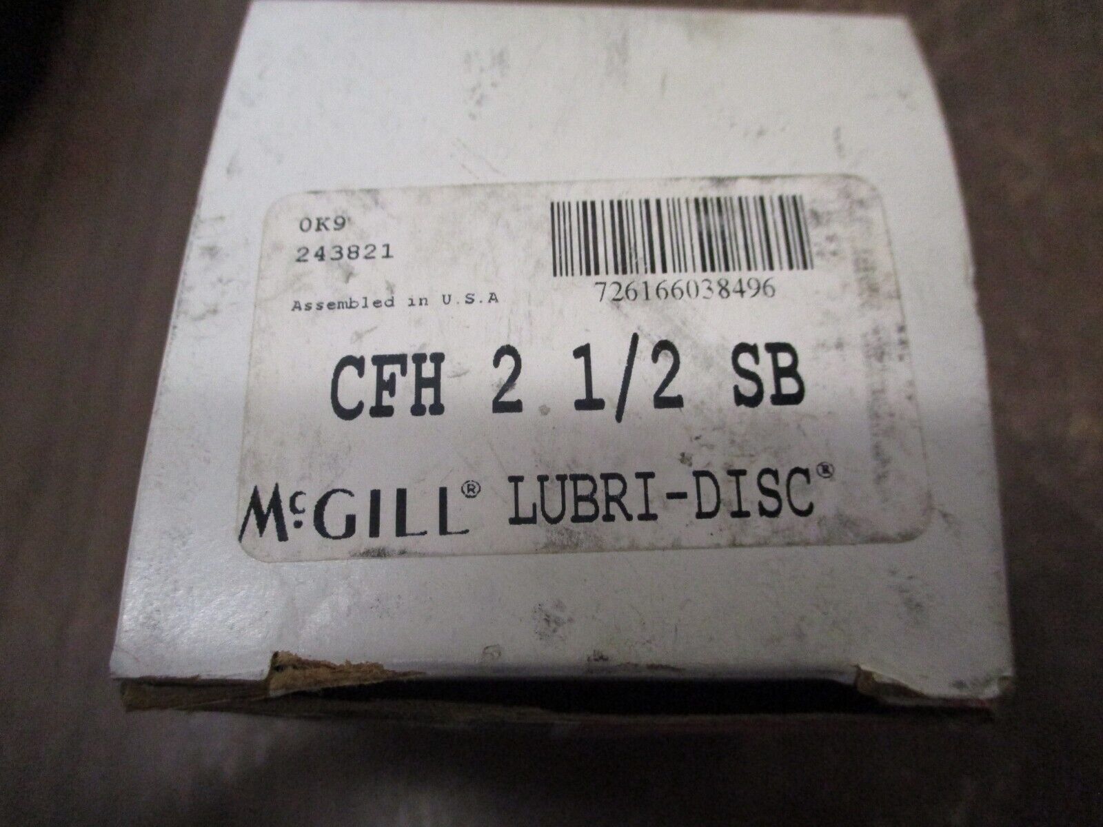 McGill Lubri-Disc Cam Follower CFH 2 1/2 SB New Surplus