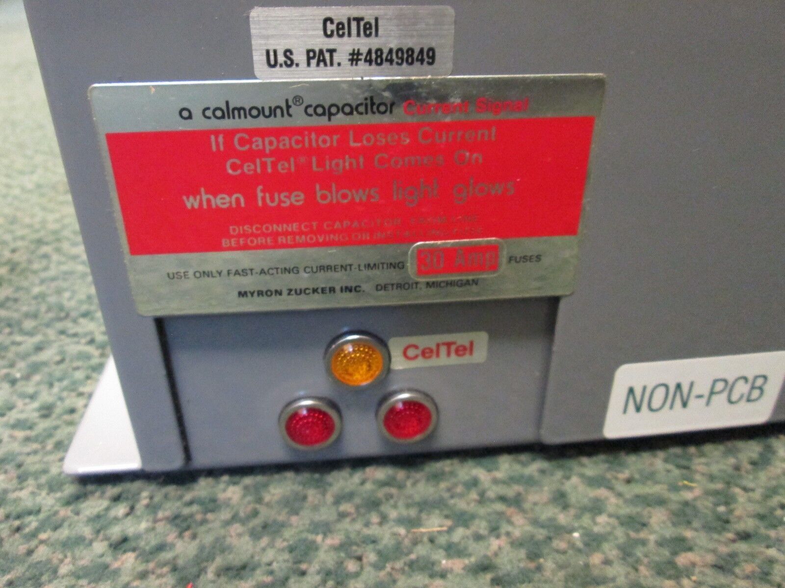Myron Zucker Calmount Capacitor KIM43007-3 7 KVAR 480V 3Ph New Surplus