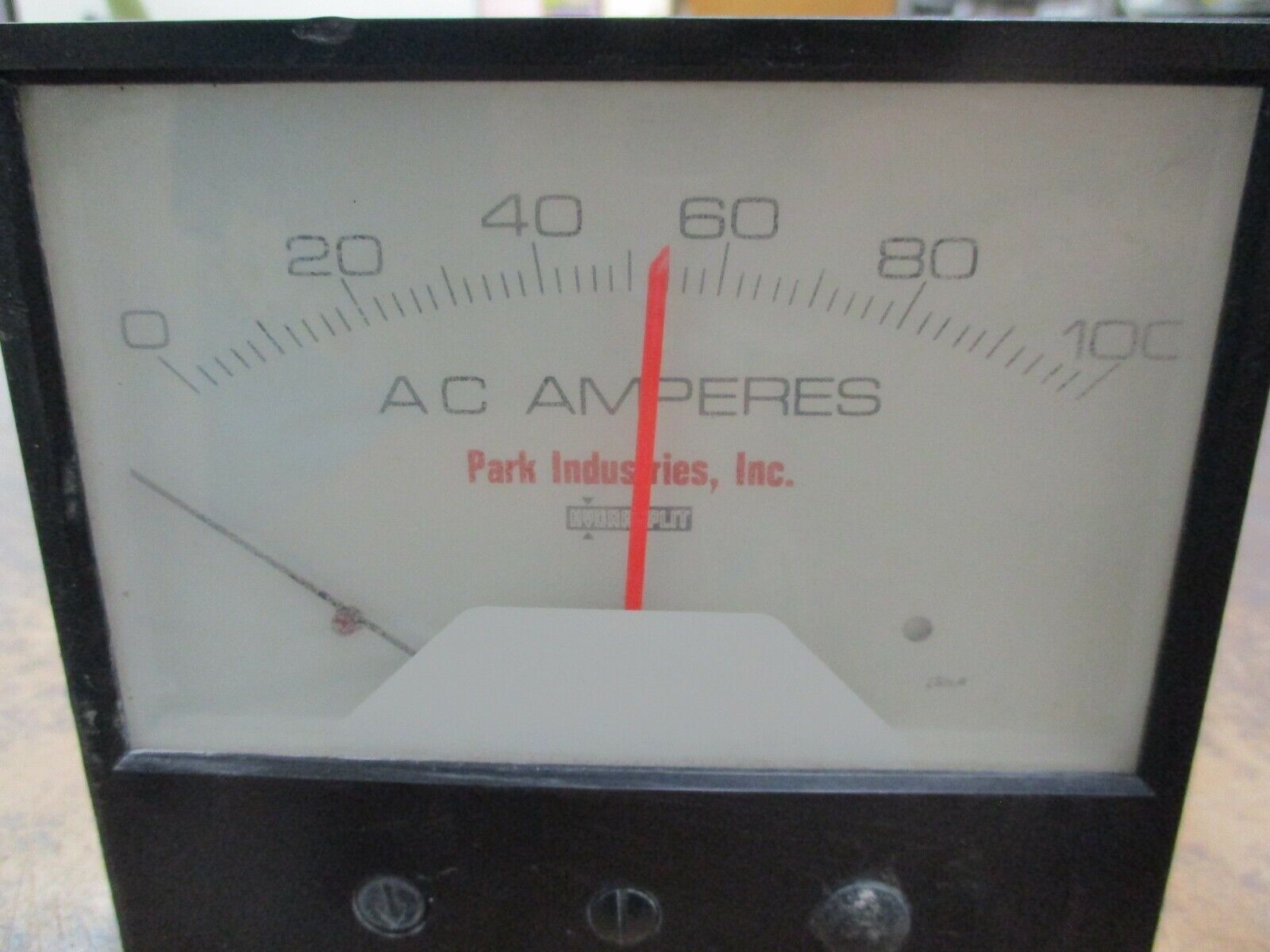 Park Industries AC Ammeter 239 Range: 0-100A 120V 60Hz Used