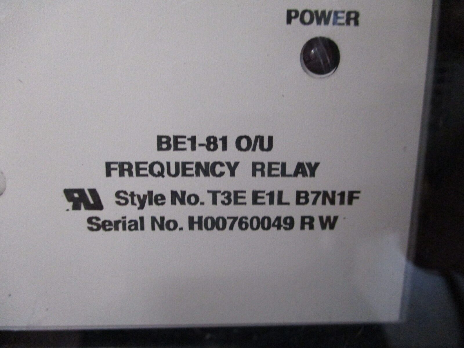 Basler Electric BE1-81 O/U Frequency Relay T3E E1L B7N1F Used