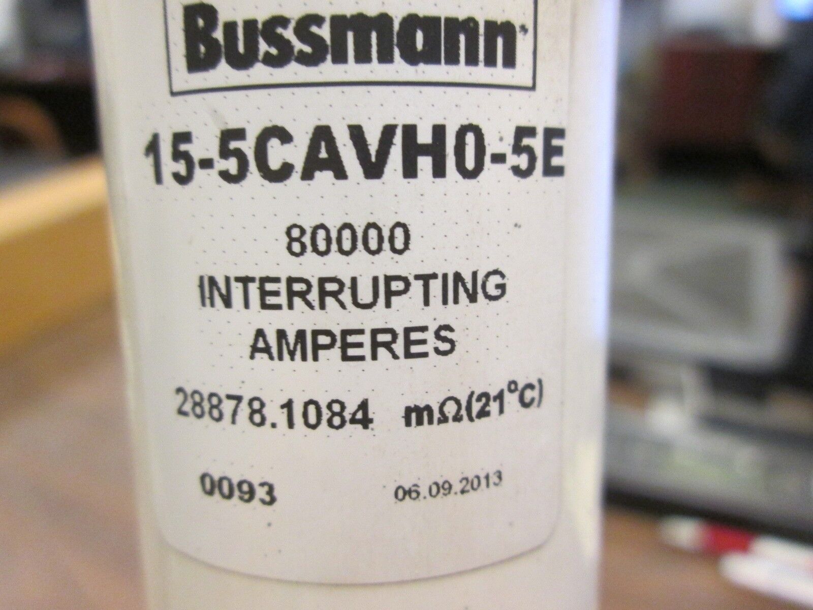 Bussmann High Voltage HRC Fuse 15-5CAVH0-5E 15.5KV 0.5E Used