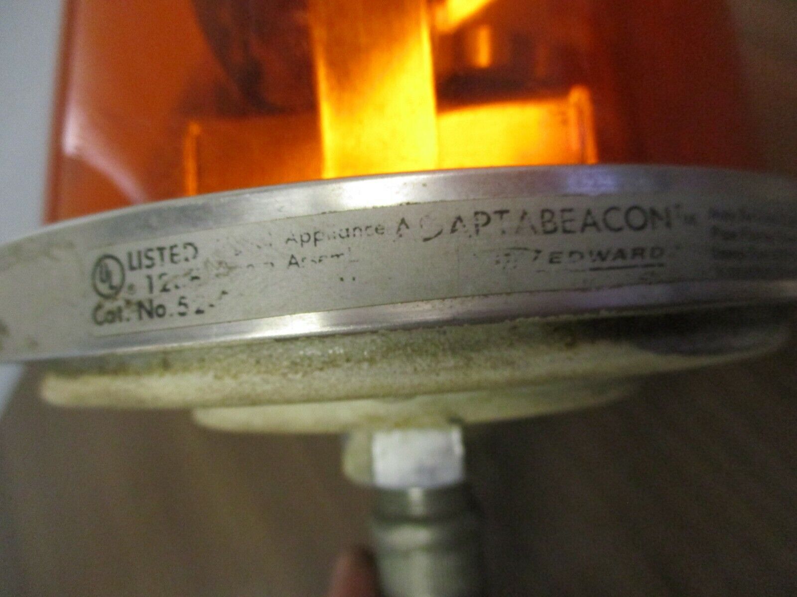 Edwards Adaptabeacon Strobe Lamp Amber Used