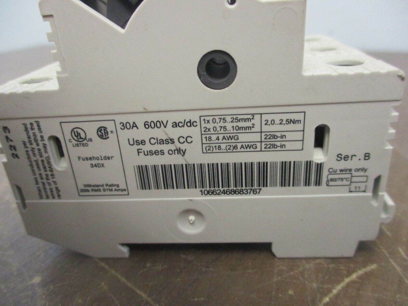 Allen-Bradley Fuseholder 1492-FB3C30 30A 600V 3P Used