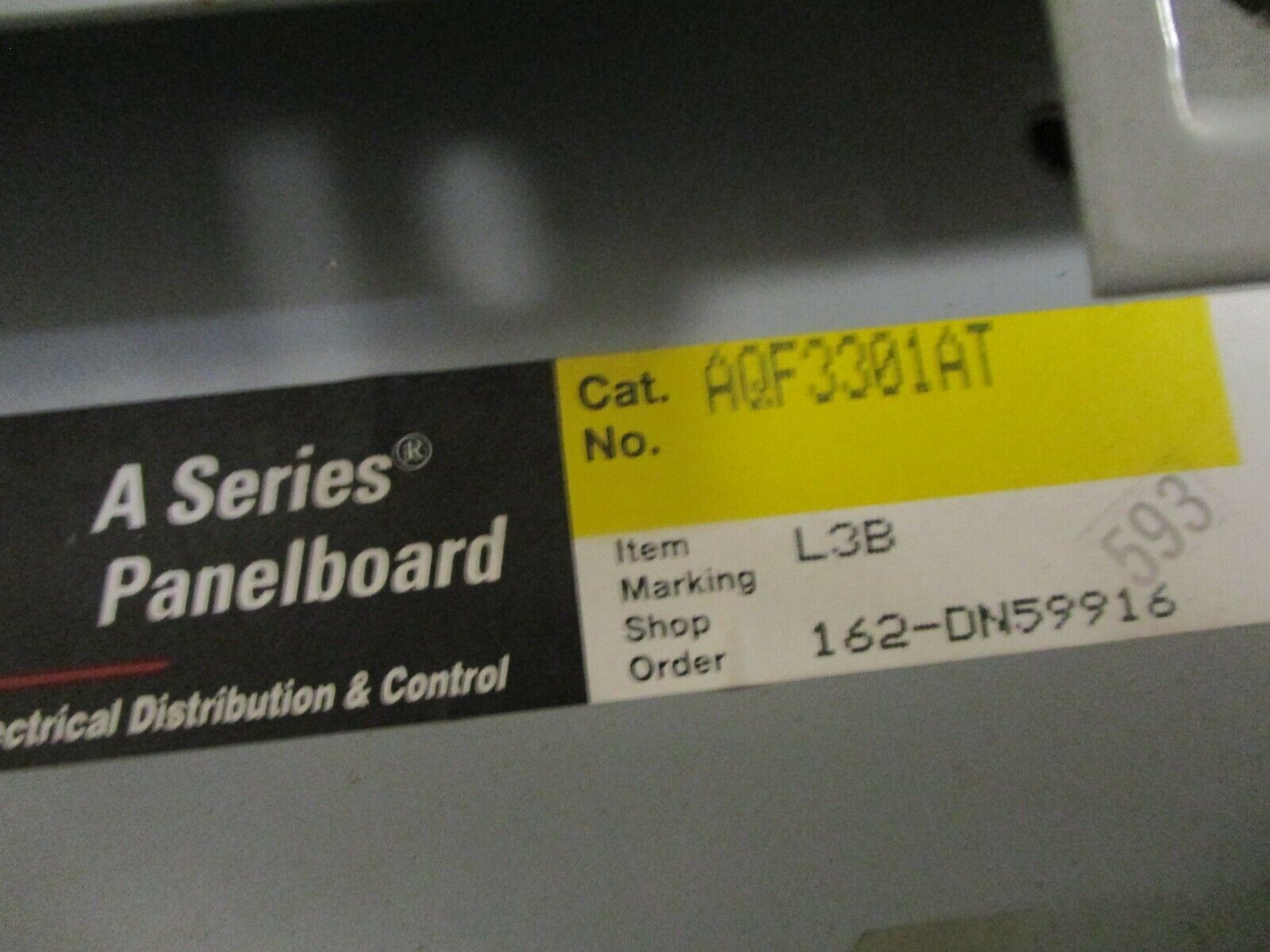 GE Main Breaker Circuit Breaker Panel AQF3301AT 125A Max 208Y/120 3Ph 4W Used