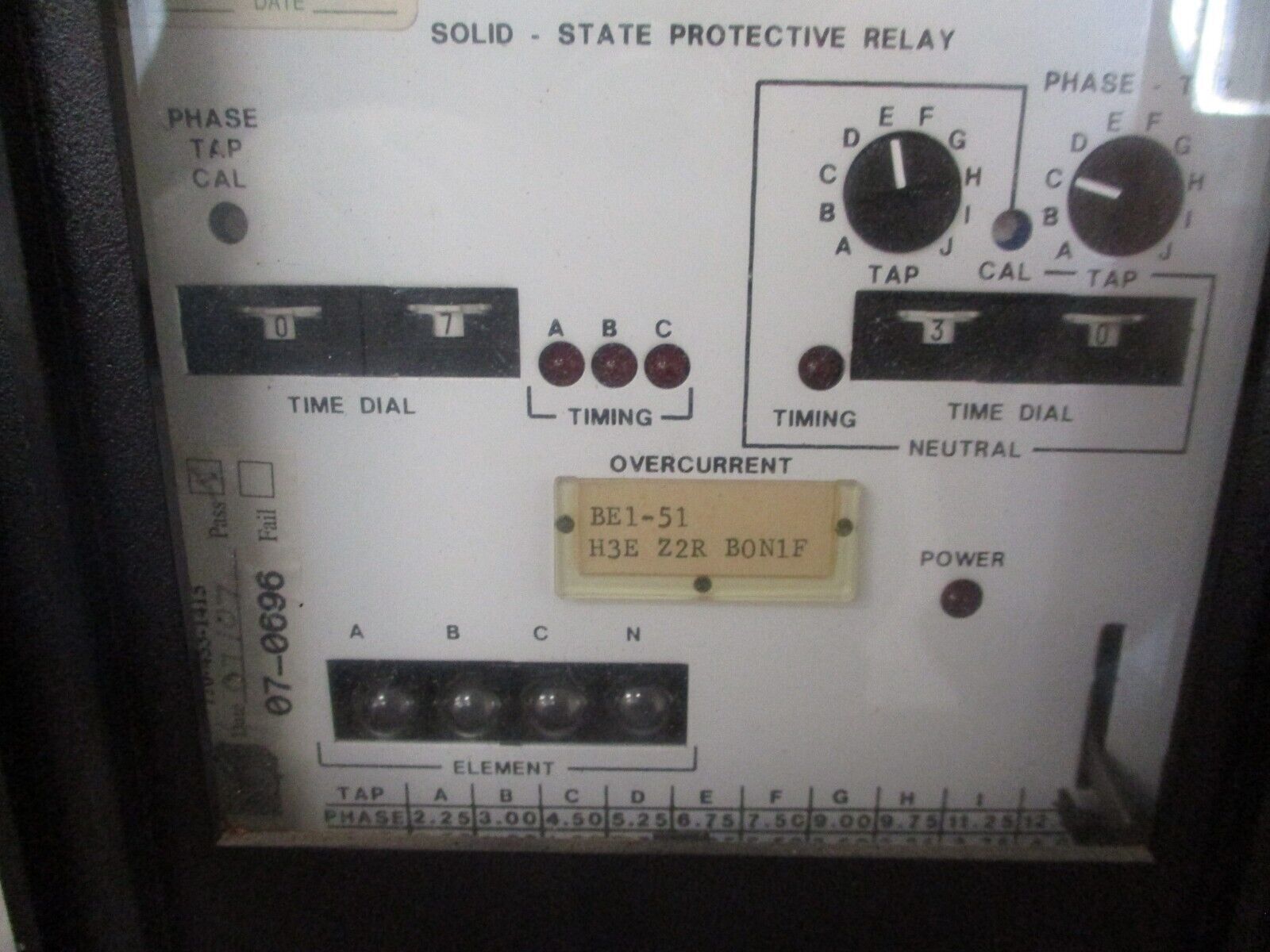 Basler Electric BE1-51 Overcurrent Relay H3E Z2R B0N1F Used