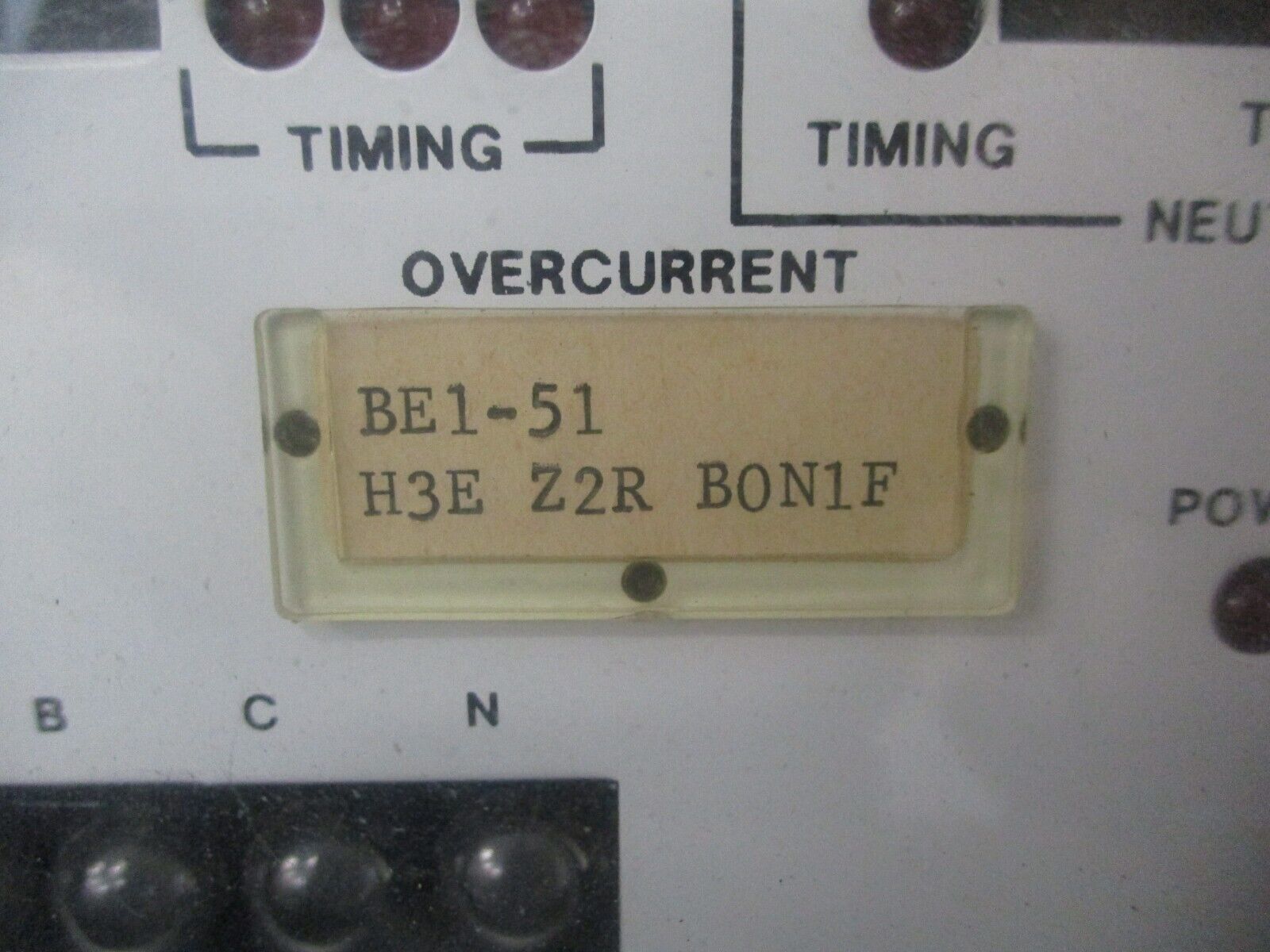 Basler Electric BE1-51 Overcurrent Relay H3E Z2R B0N1F Used