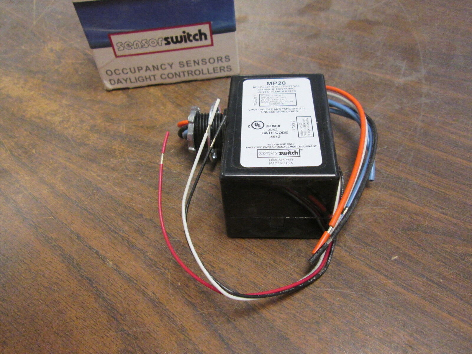Sensor Switch Mini Power Pack MP20 120/277VAC 50/60Hz 20A Plenum Rated New Surpl