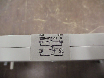Allen-Bradley Auxiliary Contact 190-A11-11 Ser. A New Surplus