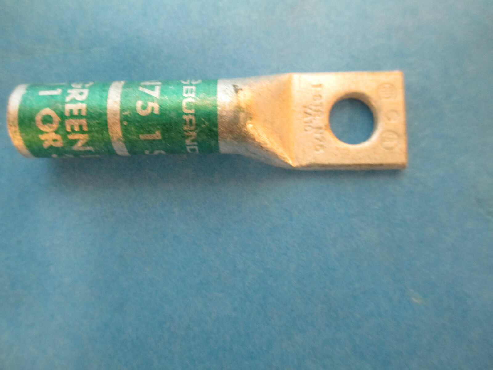 Burndy Crimp Lug YA1C, 1STR CU, Green Die 11 or 375, New Surplus