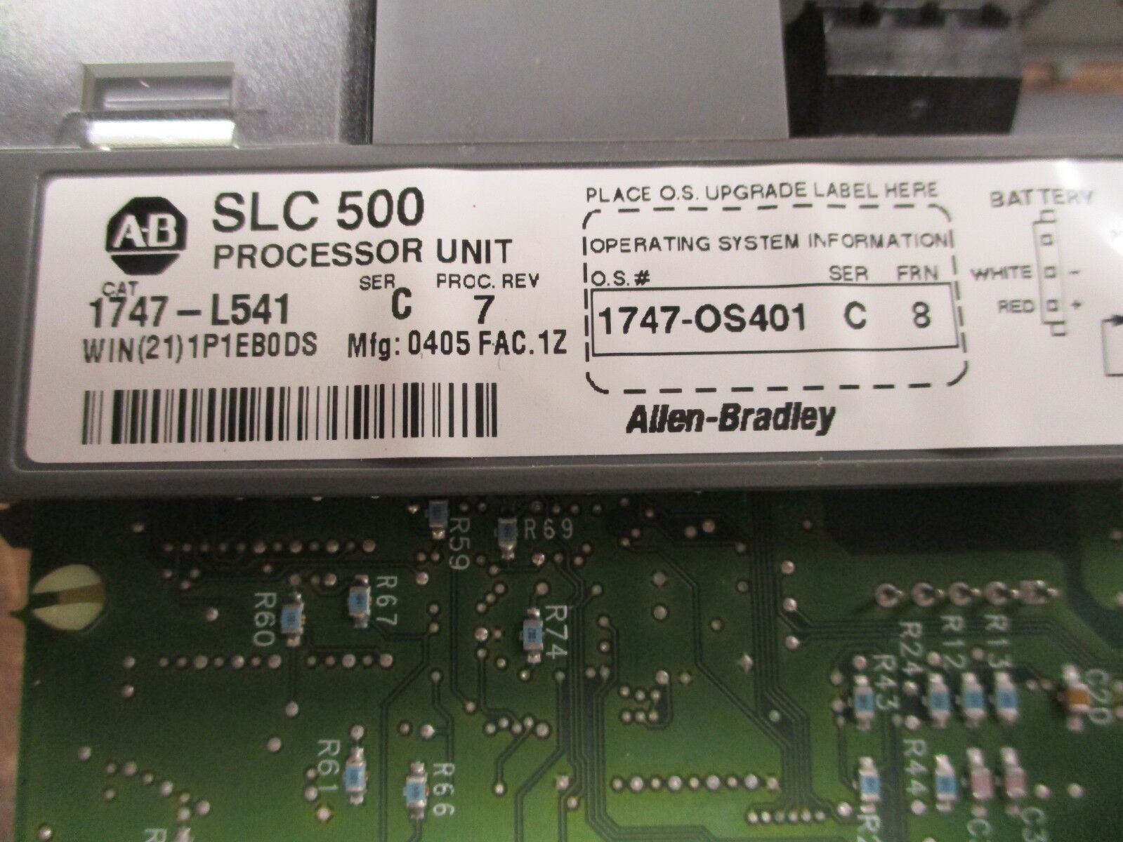 Allen-Bradley SLC500 Processor Unit 1747-L541 Ser C Proc Rev 7 Used