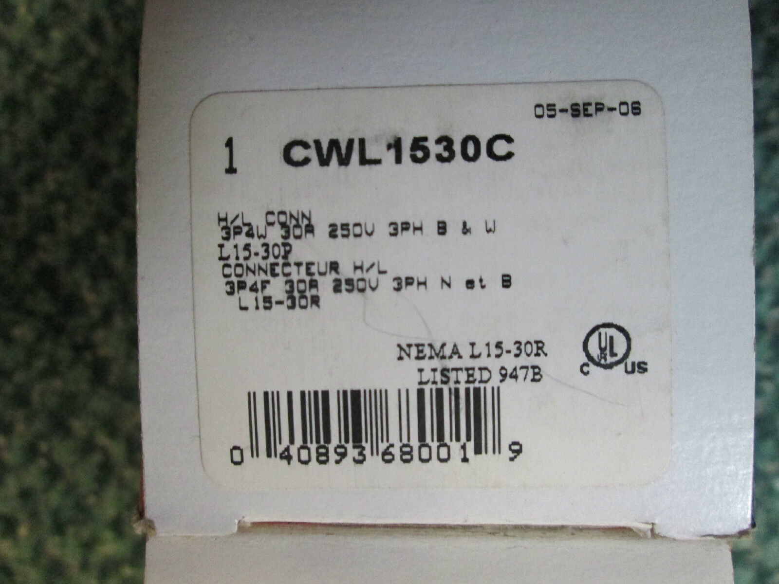 Arrow Hart Receptacle CWL1530C 30A 250V 4W *Lot of 3* New Surplus
