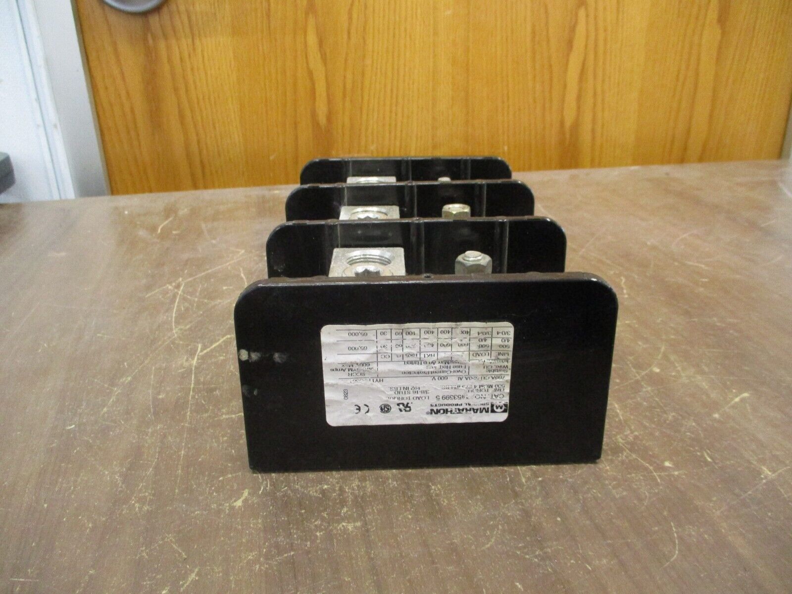Marathon Power Distribution Block 1453599 5 760A 600V 3P Used