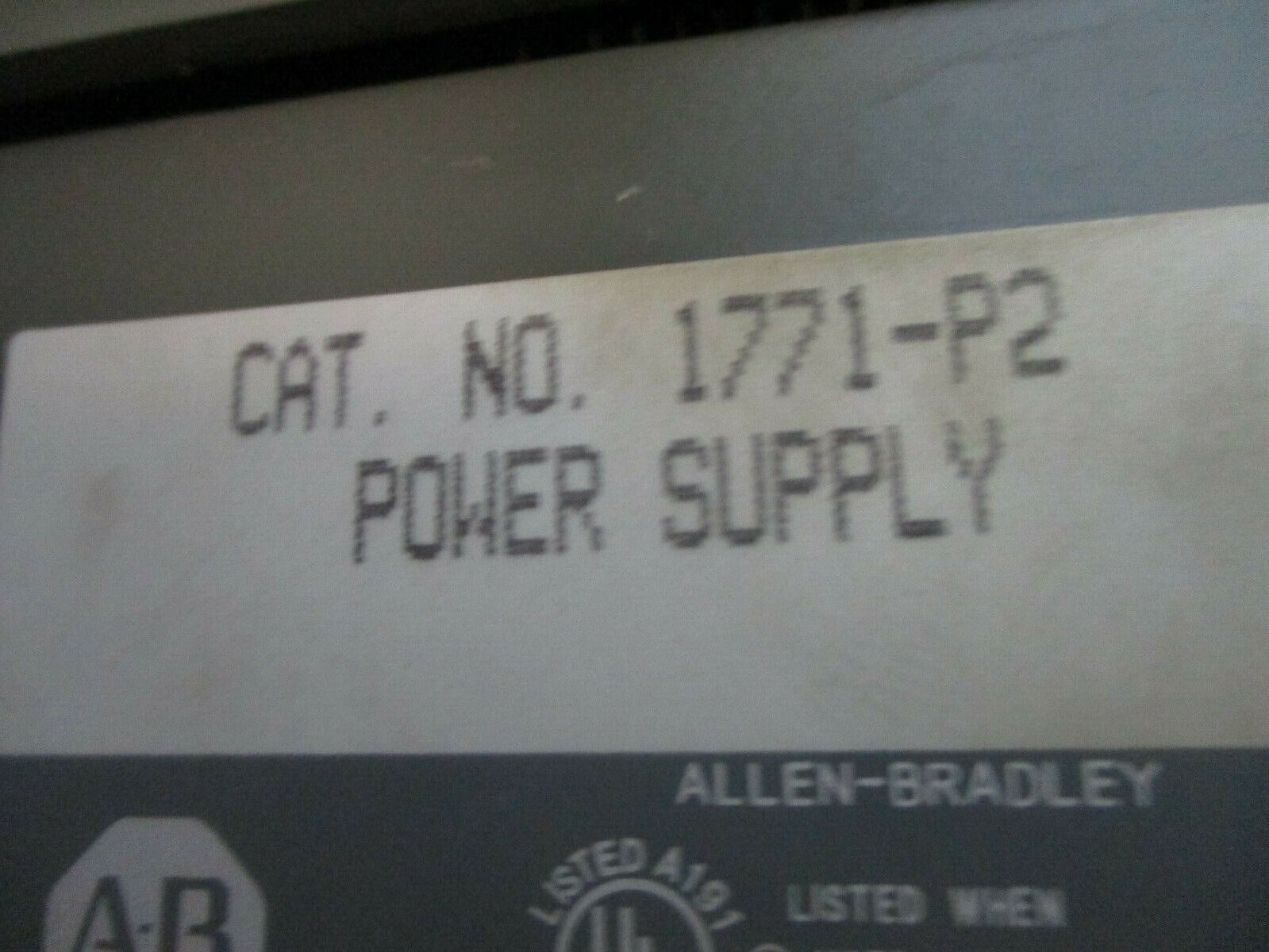 Allen-Bradley Power Supply 1771-P2 75VA 120/220V 50/60Hz 1/0.5A, Used