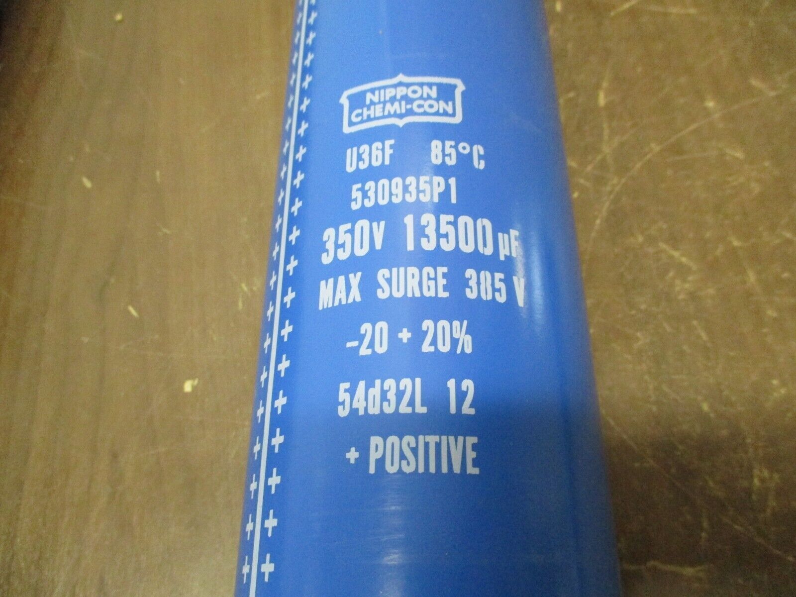 Nippon Chemi-Con Capacitor 530935P1 350V 13500uF *Missing (2) Terminal Screws*
