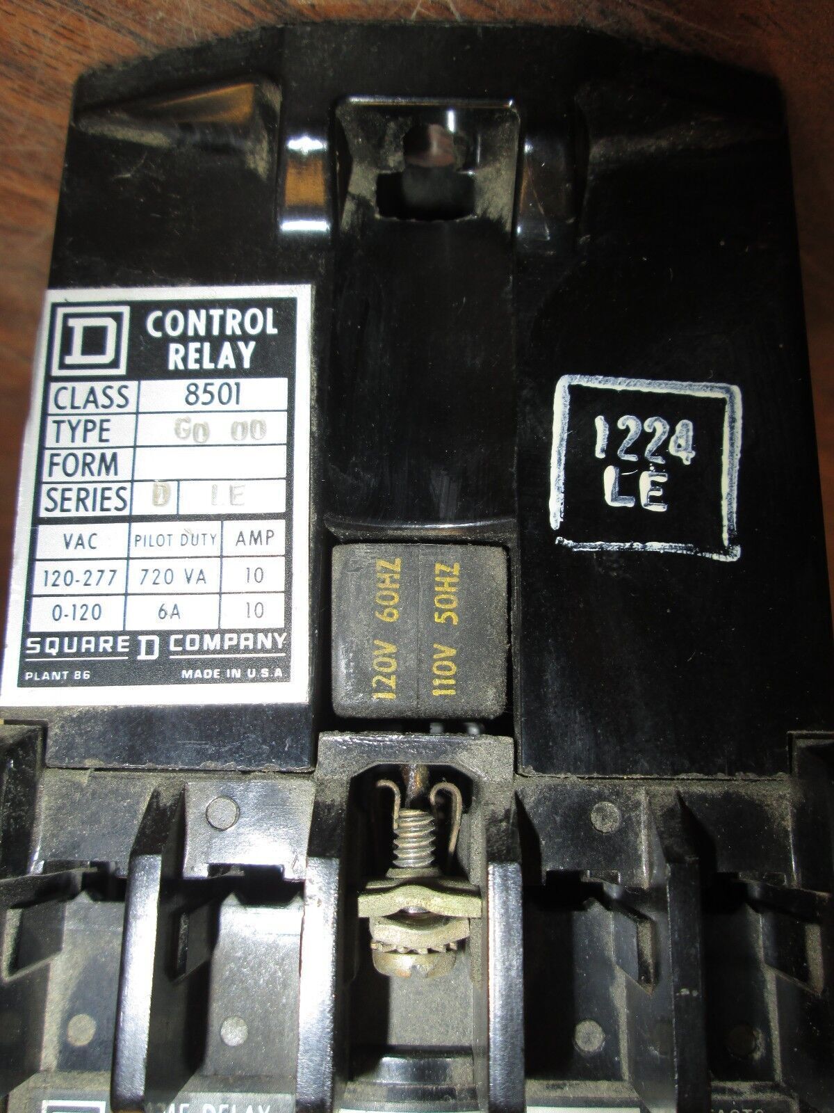 Allen-Bradley Control Relay 8501 G0 00 8501 LE 120V Coil Used