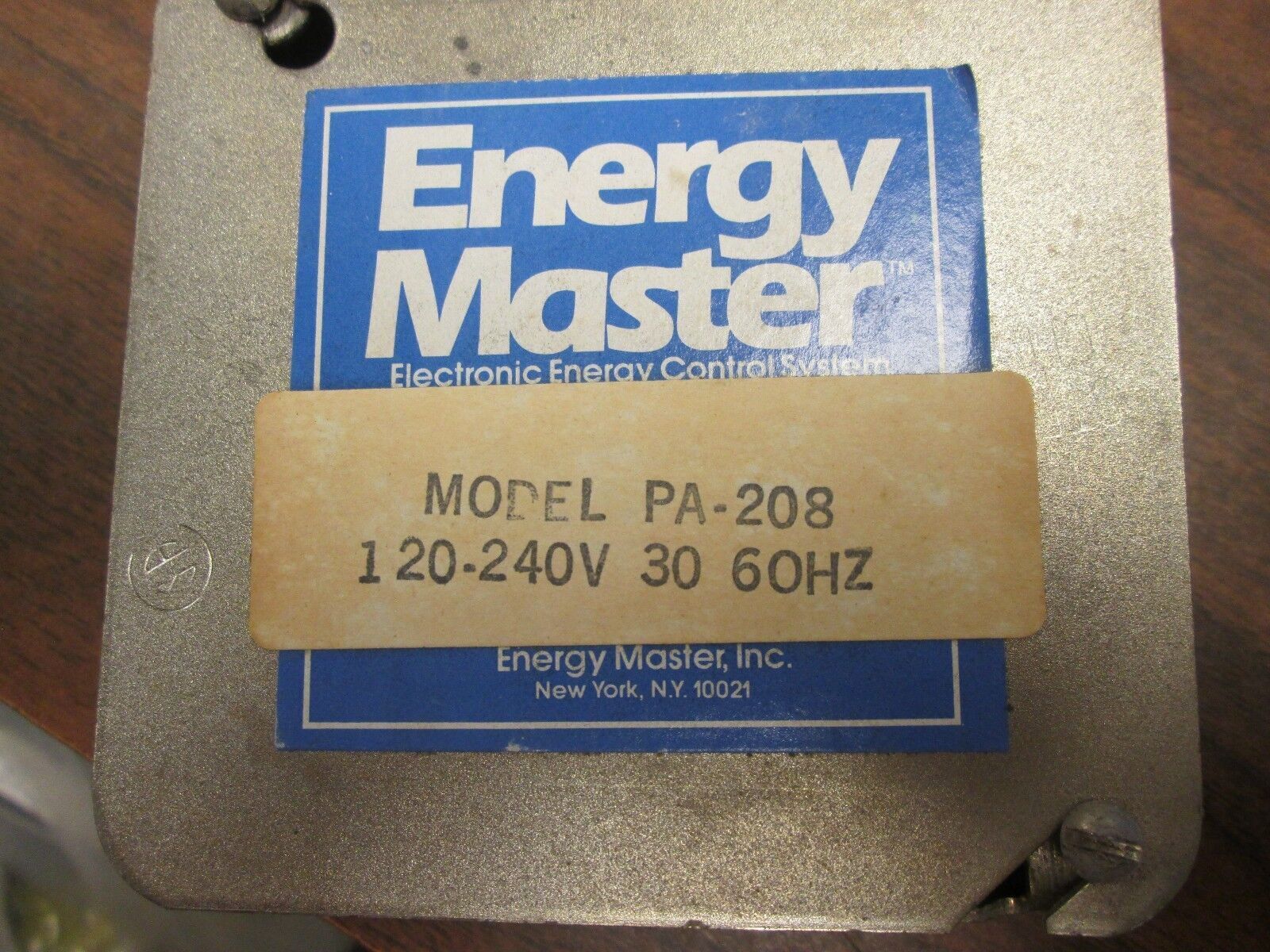 Energy Master Controller PA-208 120-240V 60Hz New Surplus