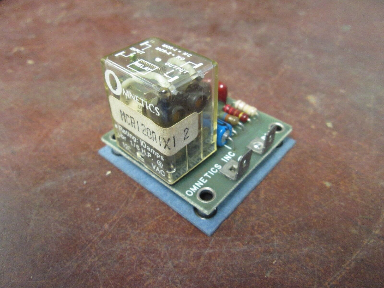 Omnetics Relay w/ Base MCR120A1X1-2 10A 120VAC Used