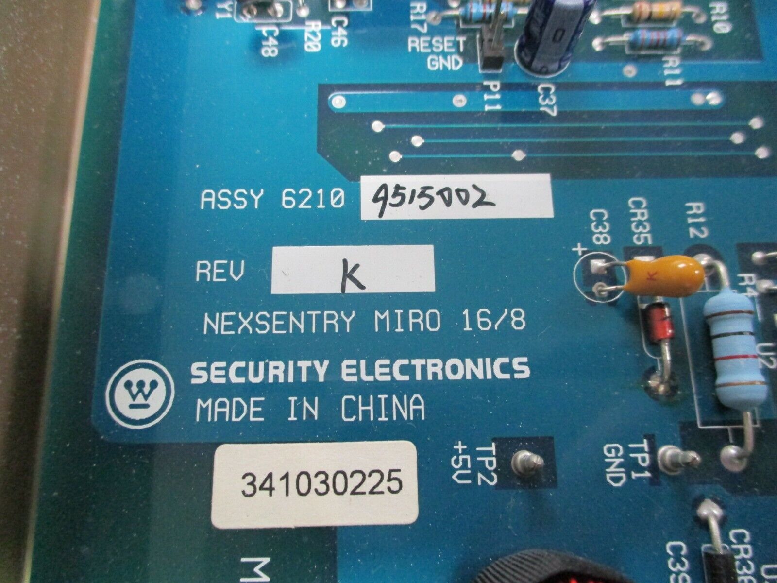 WSE NexSentry 4100 Series MIRO 16/8 Module 6210 9515002 Rev. K 28VDC Used