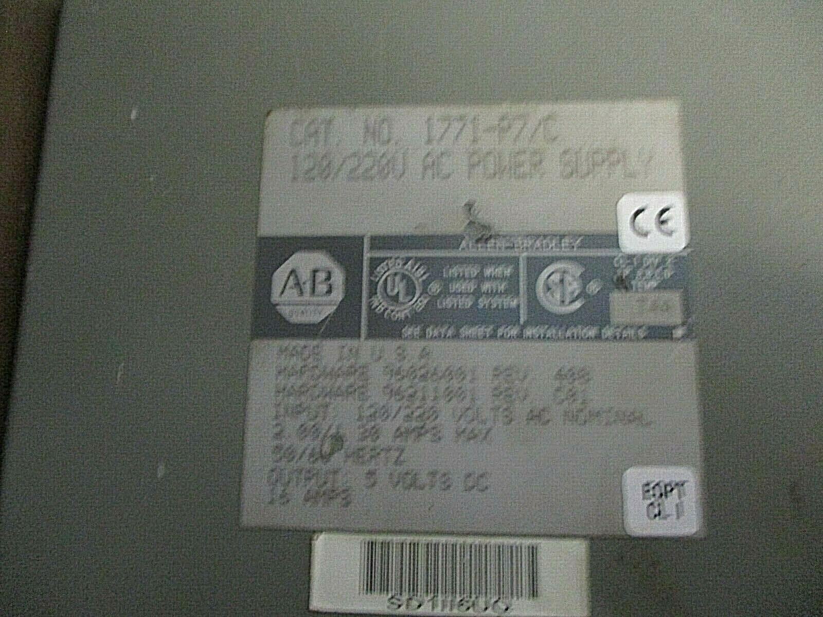 Allen-Bradley Power Supply 1771-P7/C Used
