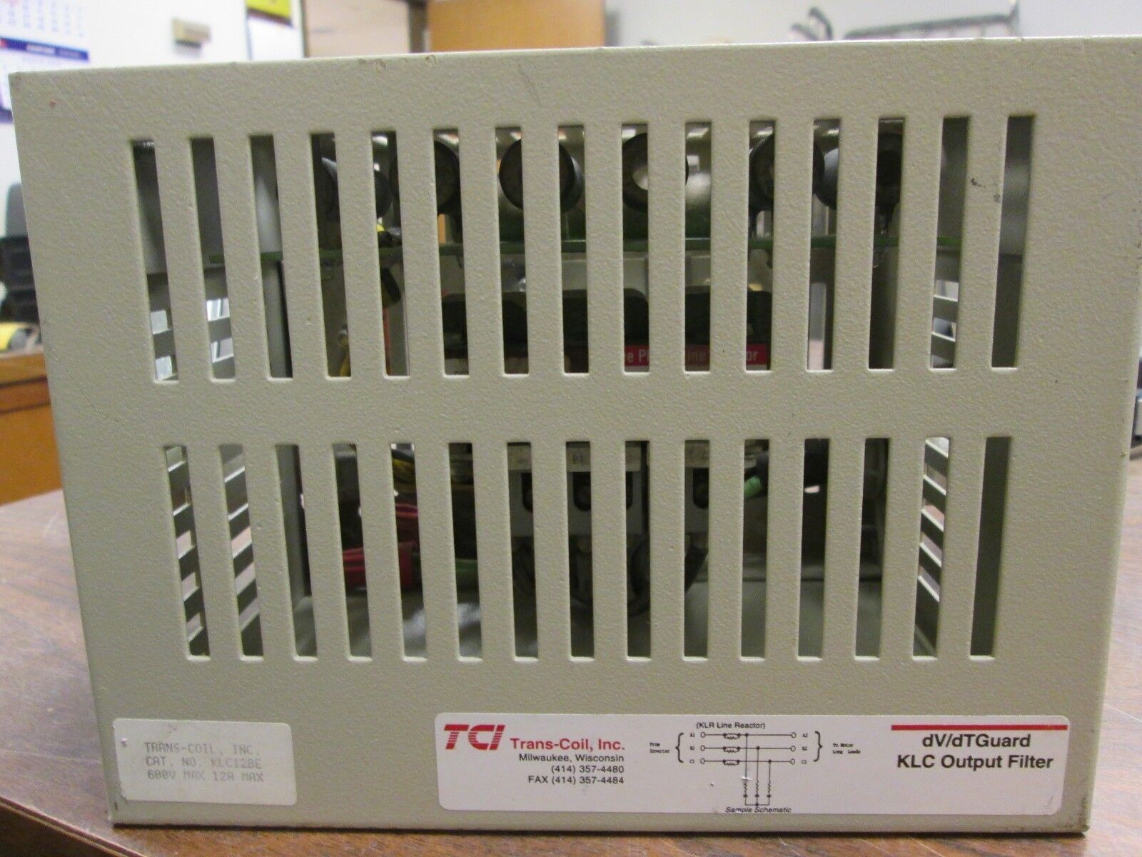 TCI dvdtGuard KLC Output Filter KLC12BE 600V max 12A max 3Ph missing screws (2)