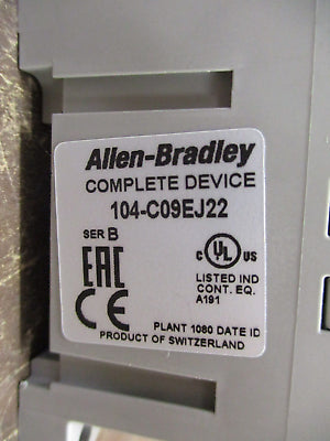 Allen-Bradley Reversing Contactor 104-C09EJ22 Ser. B 24VDC Coil New Surplus