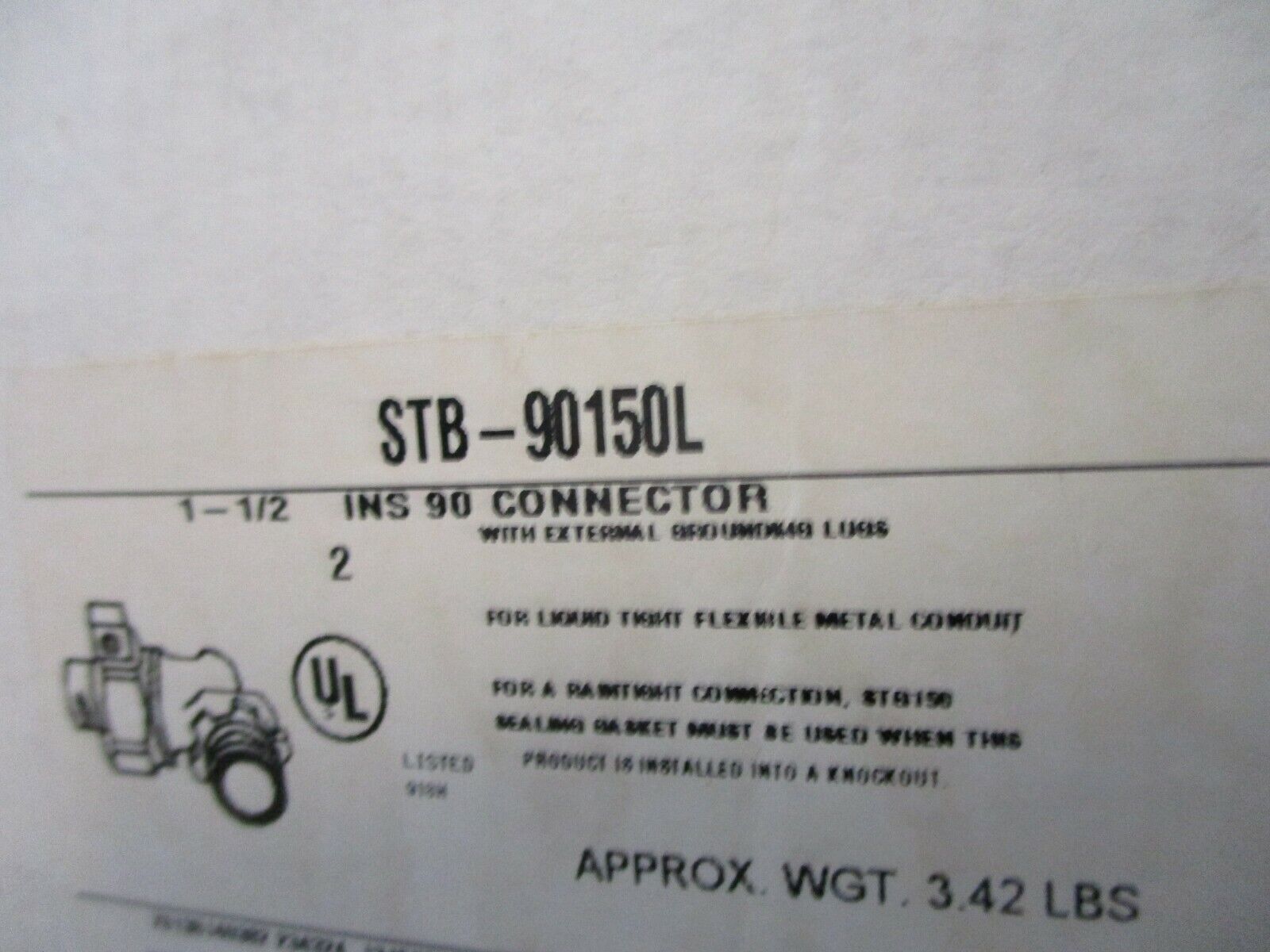 Appleton INS 90 Connector STB-90150L 1½" *Box of 2* New Surplus